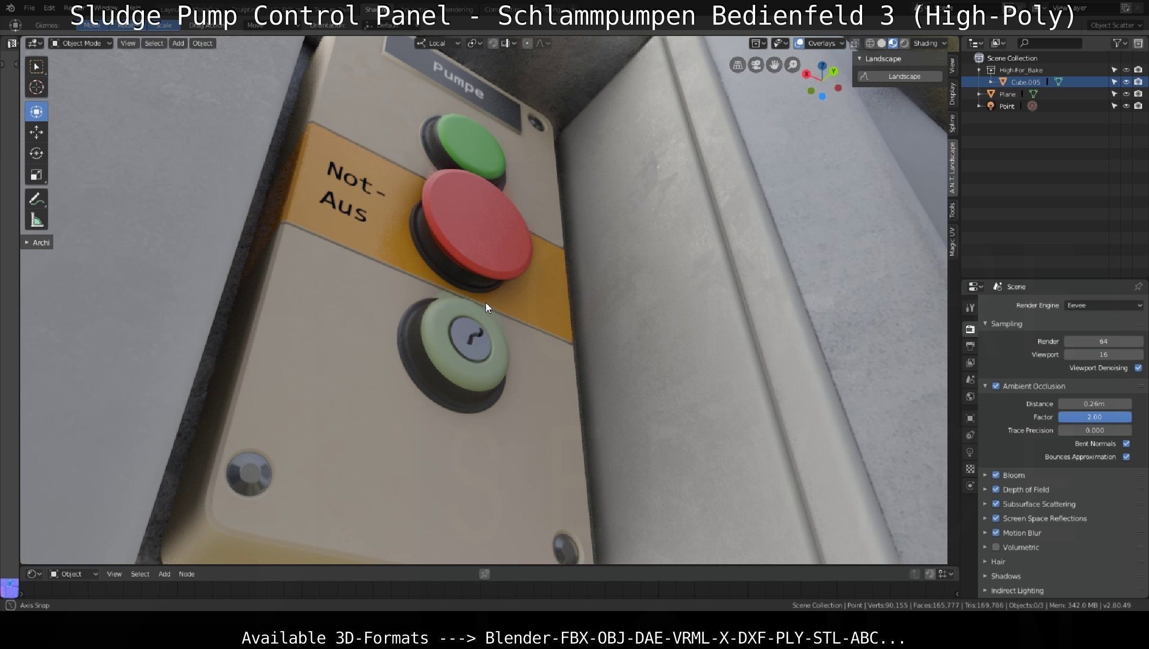 Sludge Pump Control Panel - Schlammpumpen Bedienfeld 3 High-Poly 3D model_24