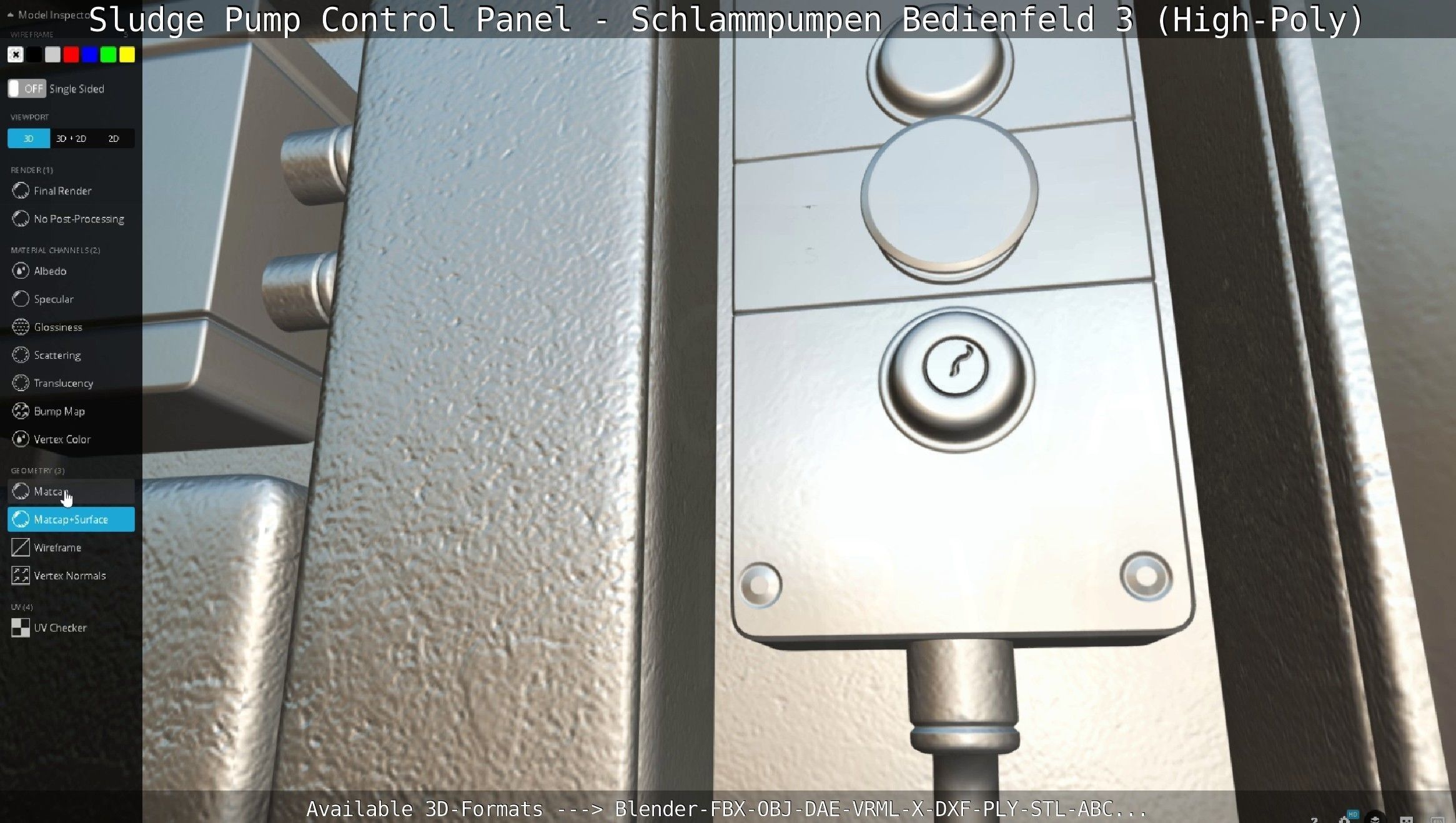 Sludge Pump Control Panel - Schlammpumpen Bedienfeld 3 High-Poly 3D model_118