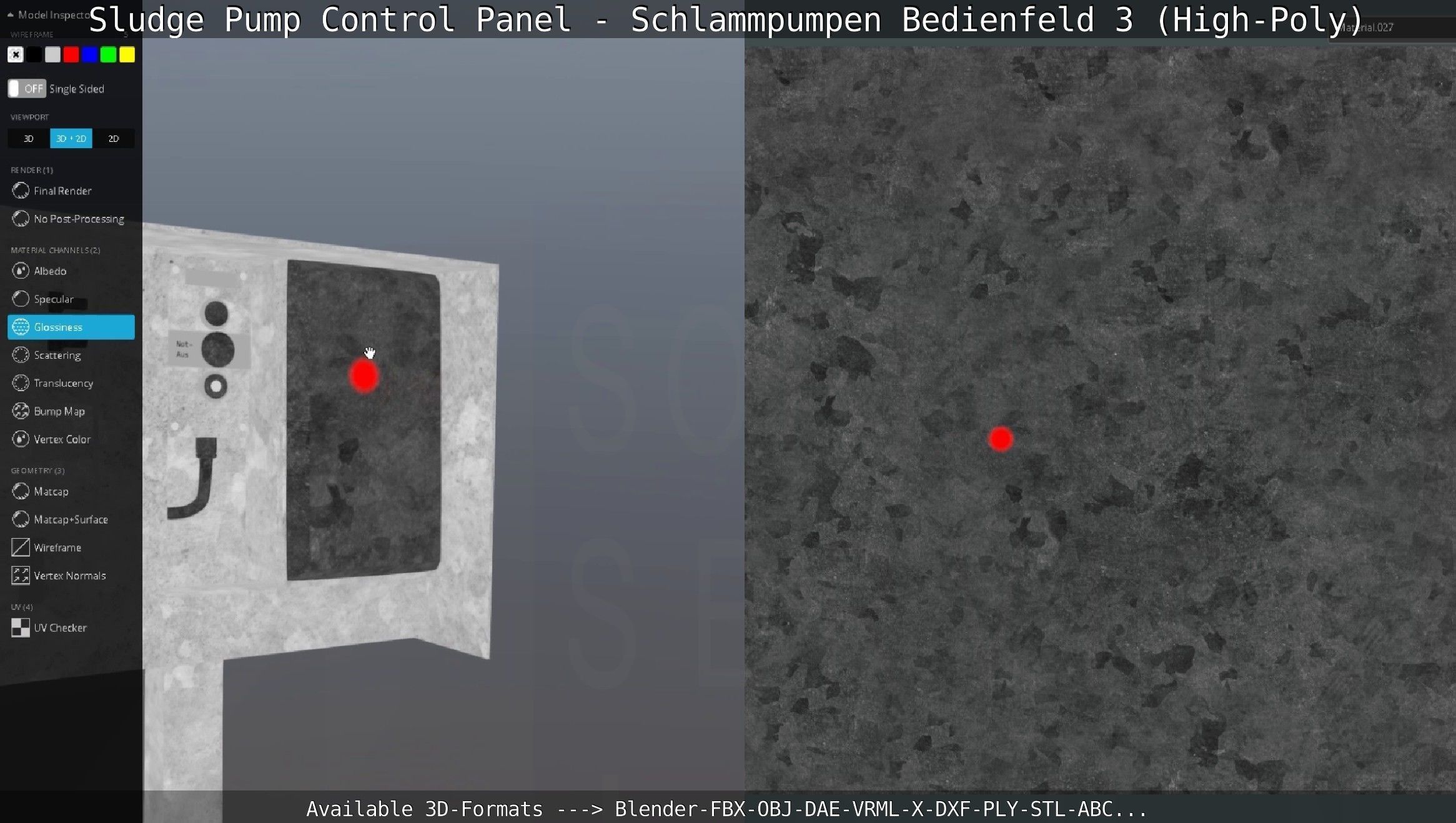 Sludge Pump Control Panel - Schlammpumpen Bedienfeld 3 High-Poly 3D model_86