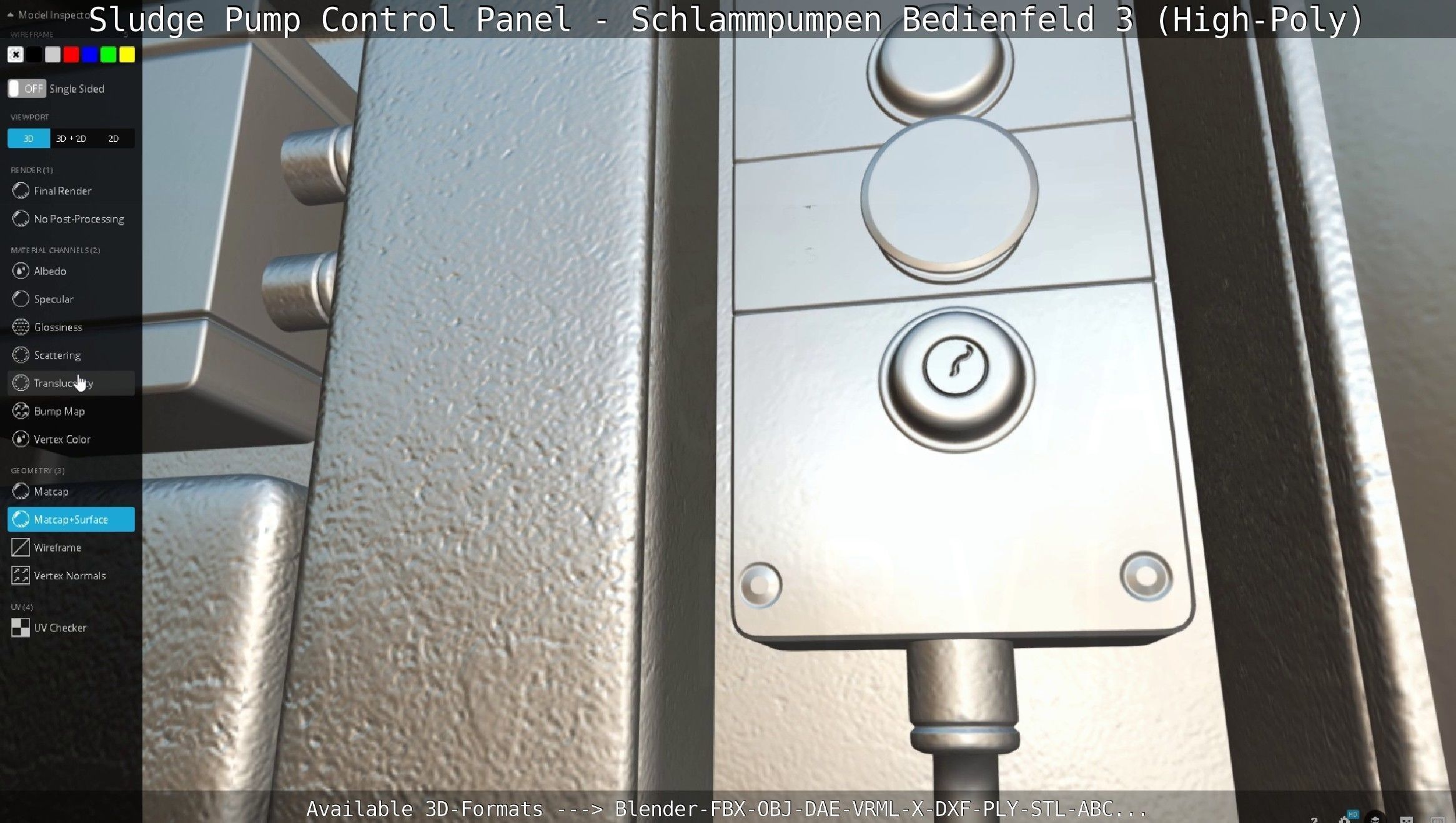 Sludge Pump Control Panel - Schlammpumpen Bedienfeld 3 High-Poly 3D model_116