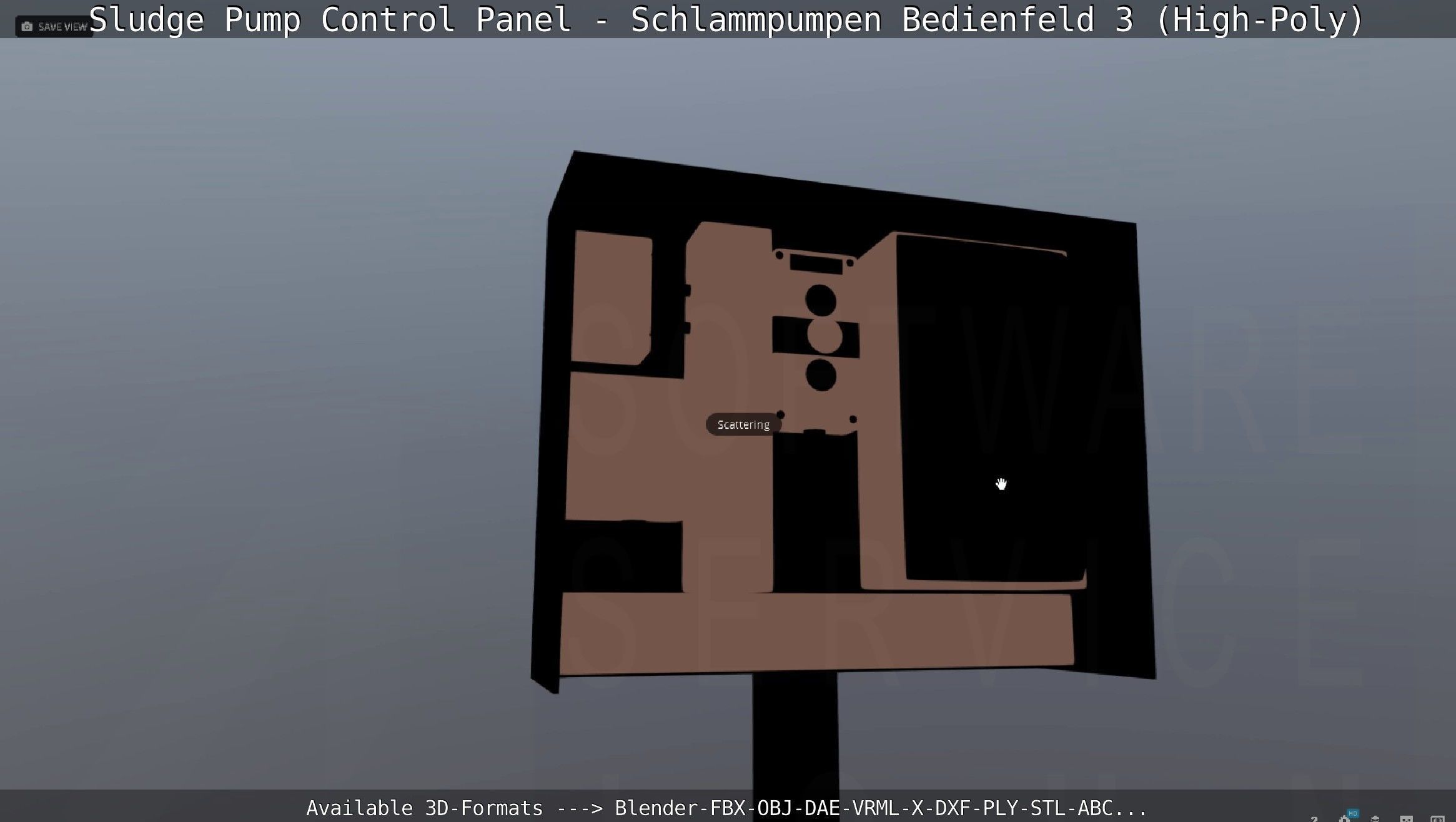 Sludge Pump Control Panel - Schlammpumpen Bedienfeld 3 High-Poly 3D model_74