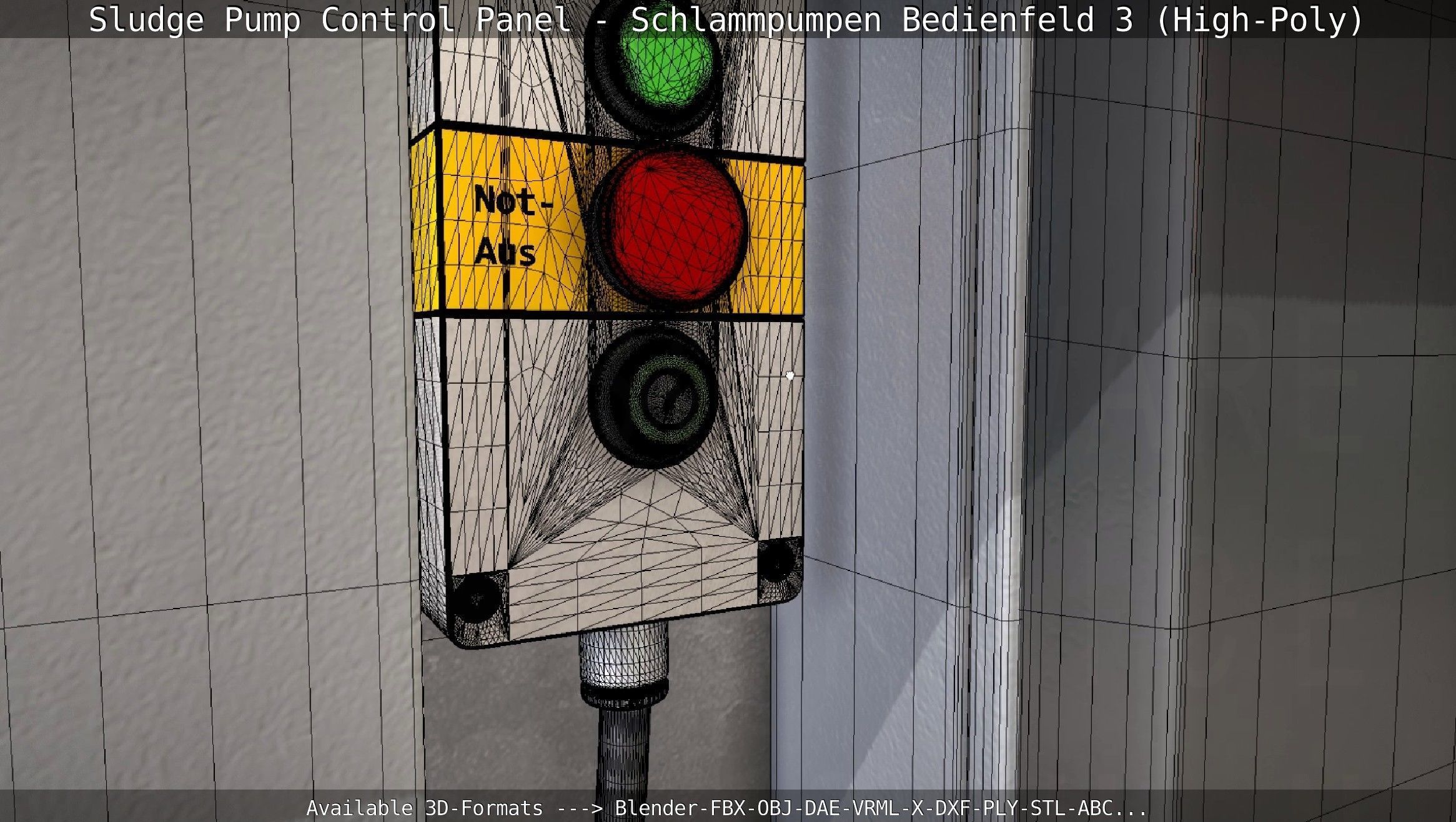 Sludge Pump Control Panel - Schlammpumpen Bedienfeld 3 High-Poly 3D model_49