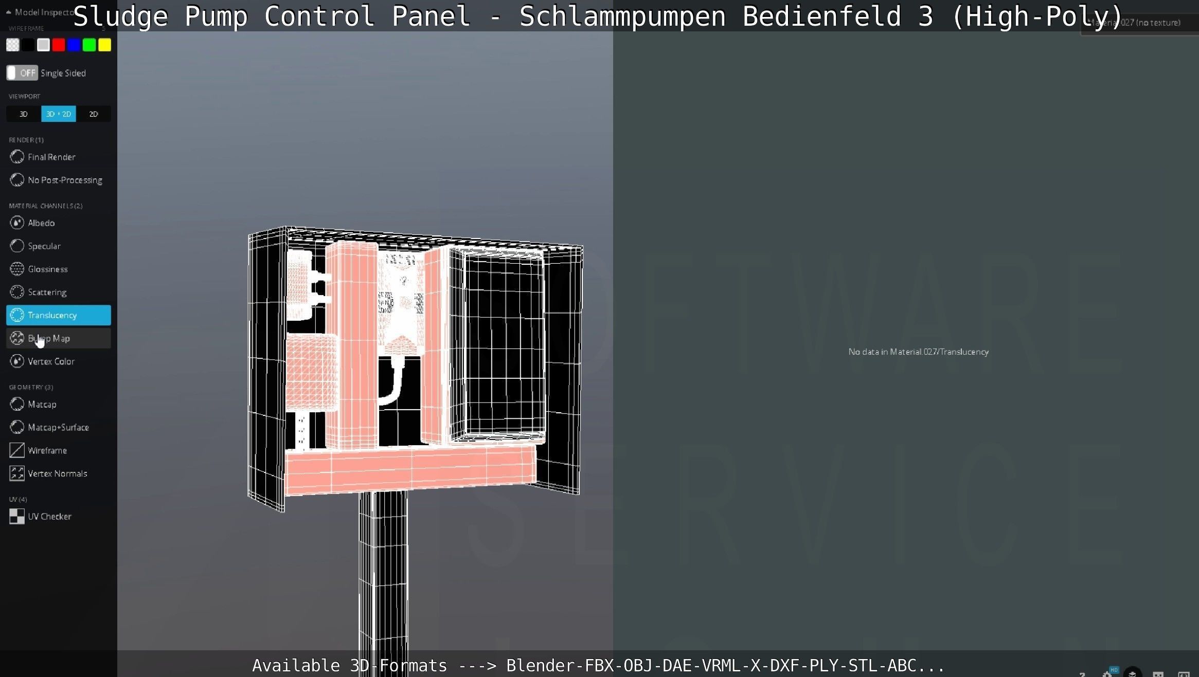 Sludge Pump Control Panel - Schlammpumpen Bedienfeld 3 High-Poly 3D model_96