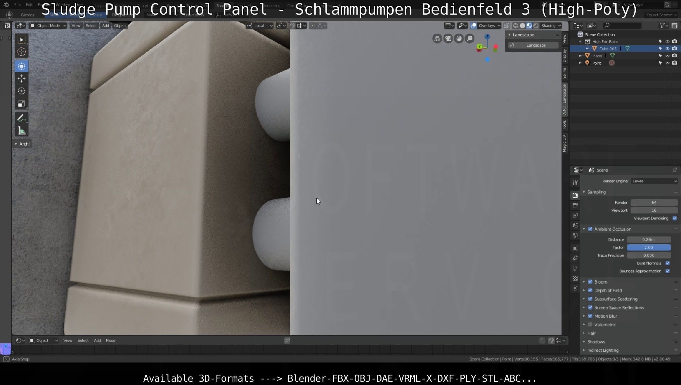 Sludge Pump Control Panel - Schlammpumpen Bedienfeld 3 High-Poly 3D model_17
