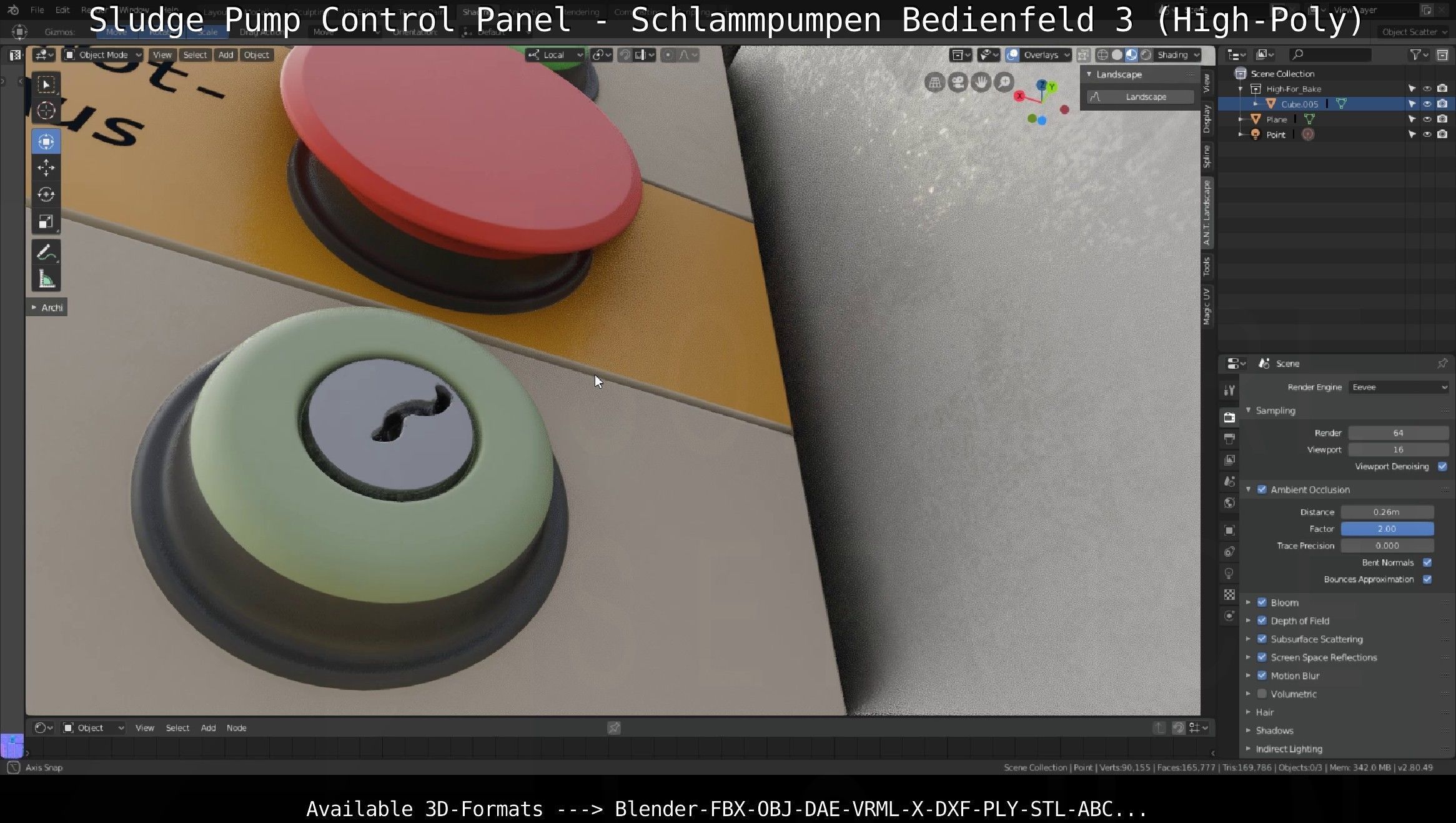 Sludge Pump Control Panel - Schlammpumpen Bedienfeld 3 High-Poly 3D model_22