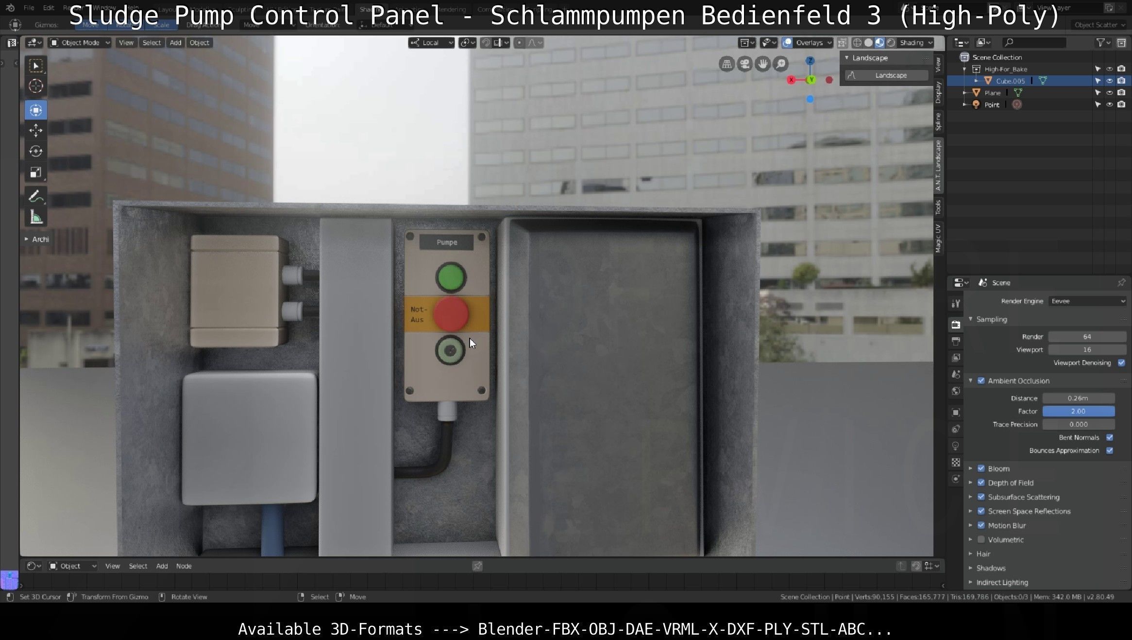 Sludge Pump Control Panel - Schlammpumpen Bedienfeld 3 High-Poly 3D model_27