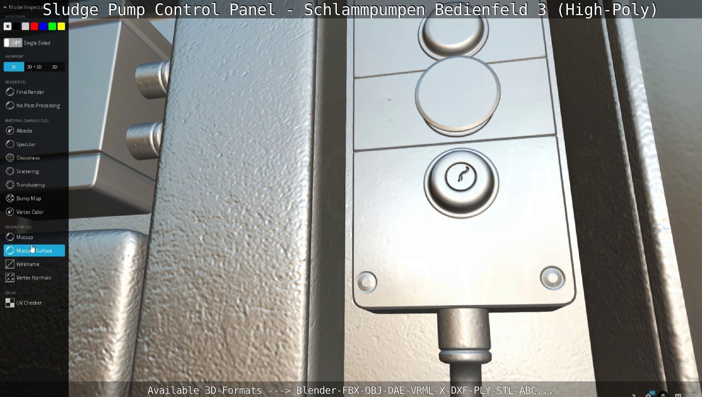 Sludge Pump Control Panel - Schlammpumpen Bedienfeld 3 High-Poly 3D model_120