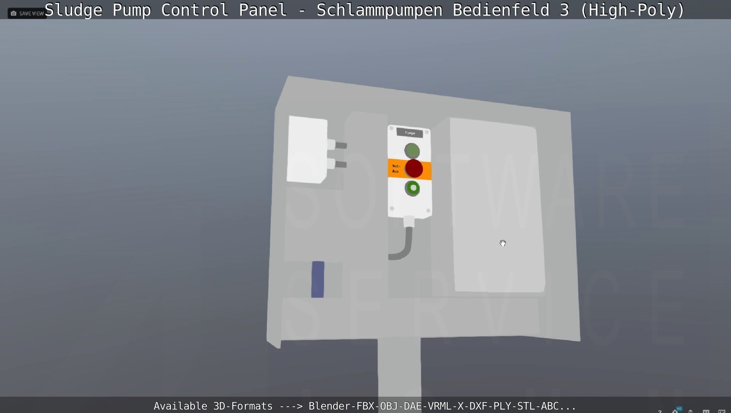 Sludge Pump Control Panel - Schlammpumpen Bedienfeld 3 High-Poly 3D model_72