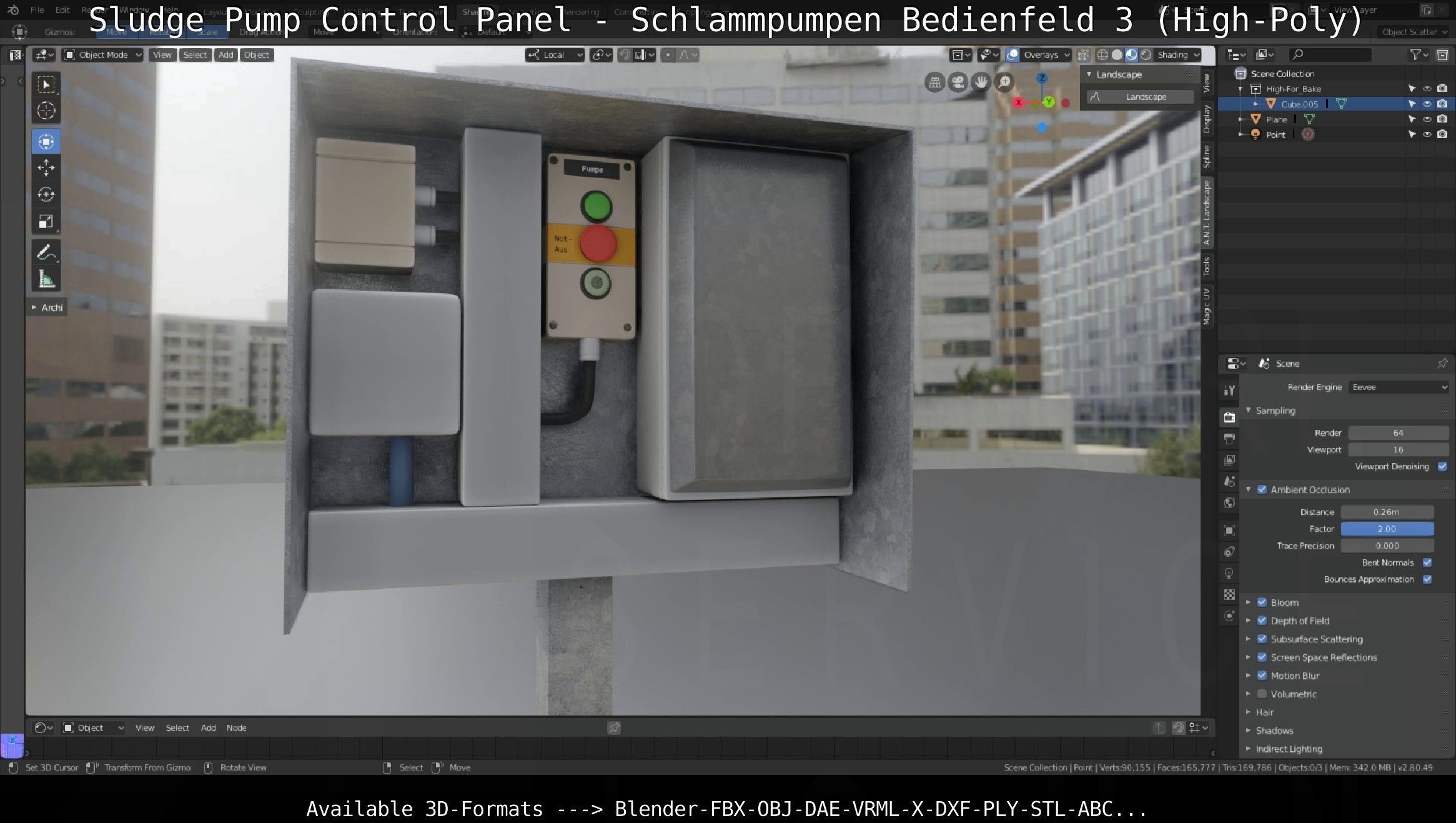 Sludge Pump Control Panel - Schlammpumpen Bedienfeld 3 High-Poly 3D model_30