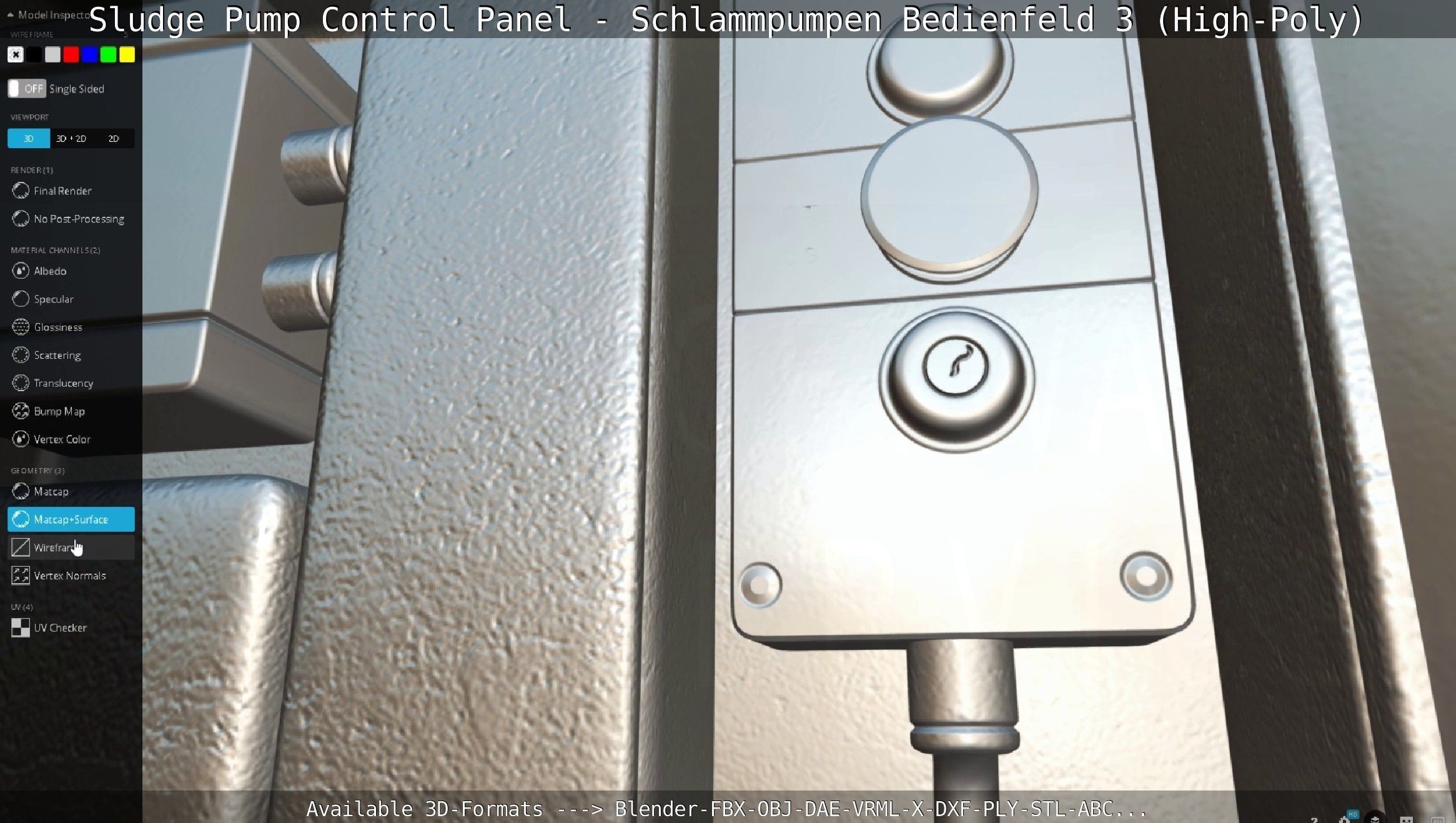 Sludge Pump Control Panel - Schlammpumpen Bedienfeld 3 High-Poly 3D model_115