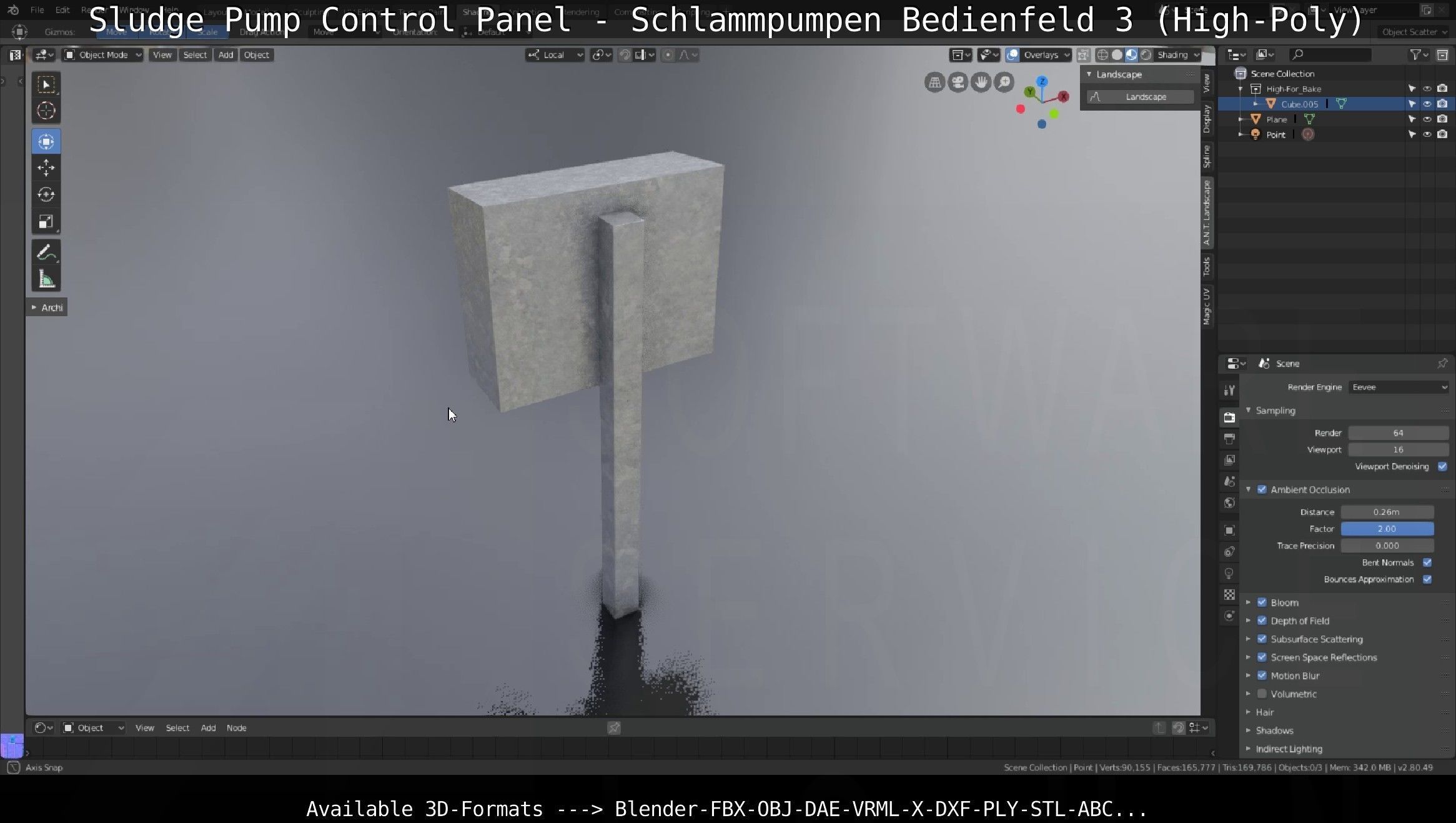 Sludge Pump Control Panel - Schlammpumpen Bedienfeld 3 High-Poly 3D model_6