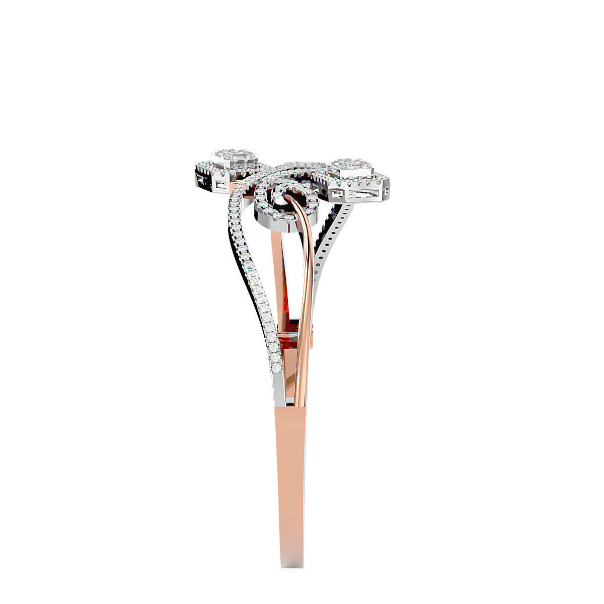 Baguette Diamond Box Bracelet 3dm stl render detail 3D print model_13