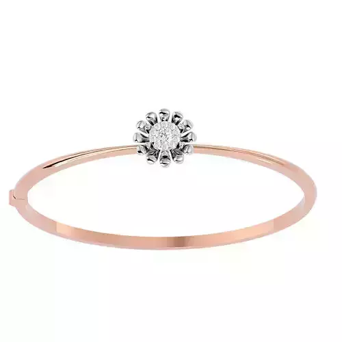 Flower Nature Diamond Bracelet 3dm stl render detail