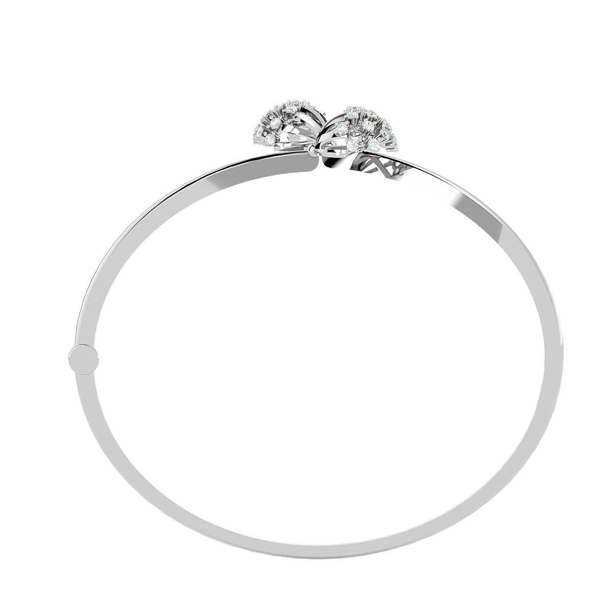 Blooming Flower Diamond Bracelet 3dm stl render detail 3D print model_8