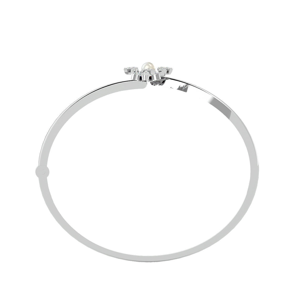 Blooming Flower Pearl Diamond Bracelet 3dm stl render detail 3D print model_13