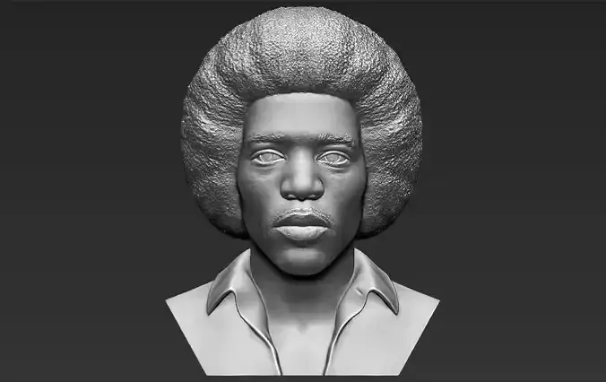 Jimi Hendrix bust 3D printing ready stl obj formats 3D print model