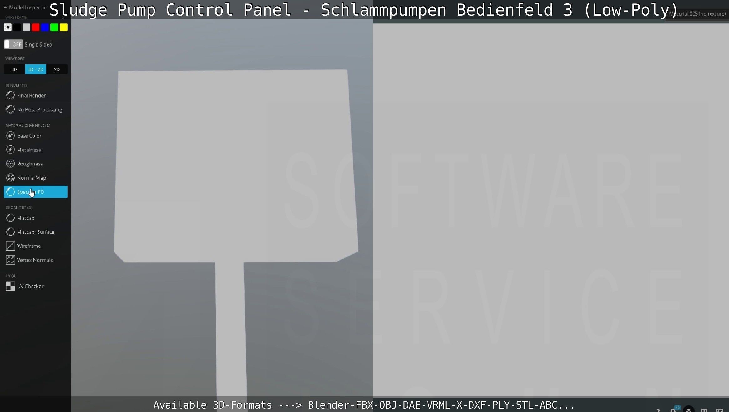 Sludge Pump Control Panel - Schlammpumpen Bedienfeld 3 Low-Poly Low-poly 3D model_107