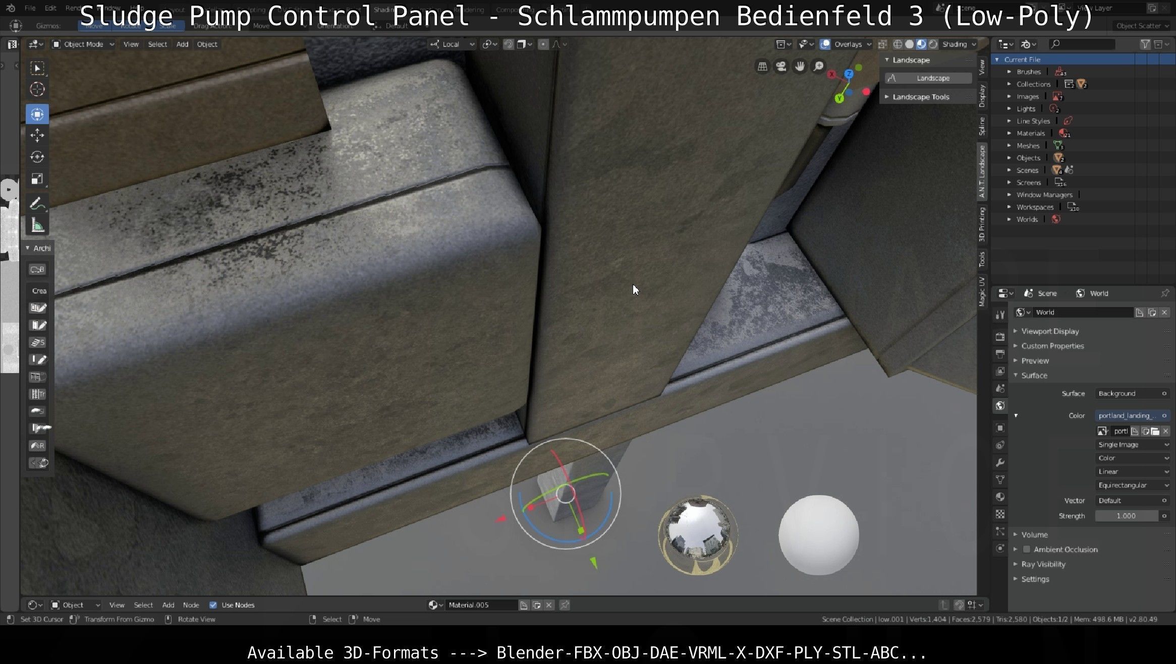 Sludge Pump Control Panel - Schlammpumpen Bedienfeld 3 Low-Poly Low-poly 3D model_48
