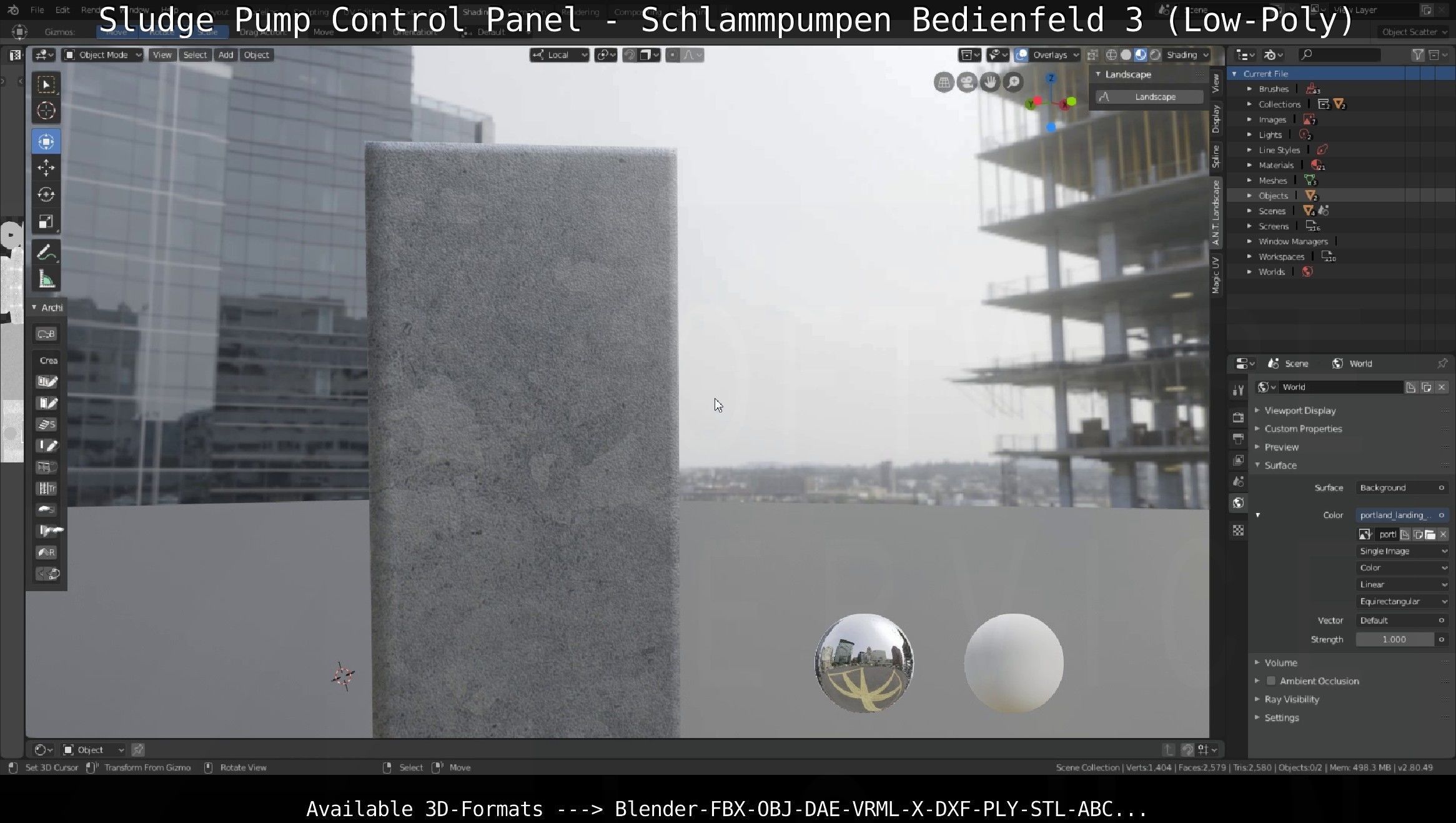 Sludge Pump Control Panel - Schlammpumpen Bedienfeld 3 Low-Poly Low-poly 3D model_22