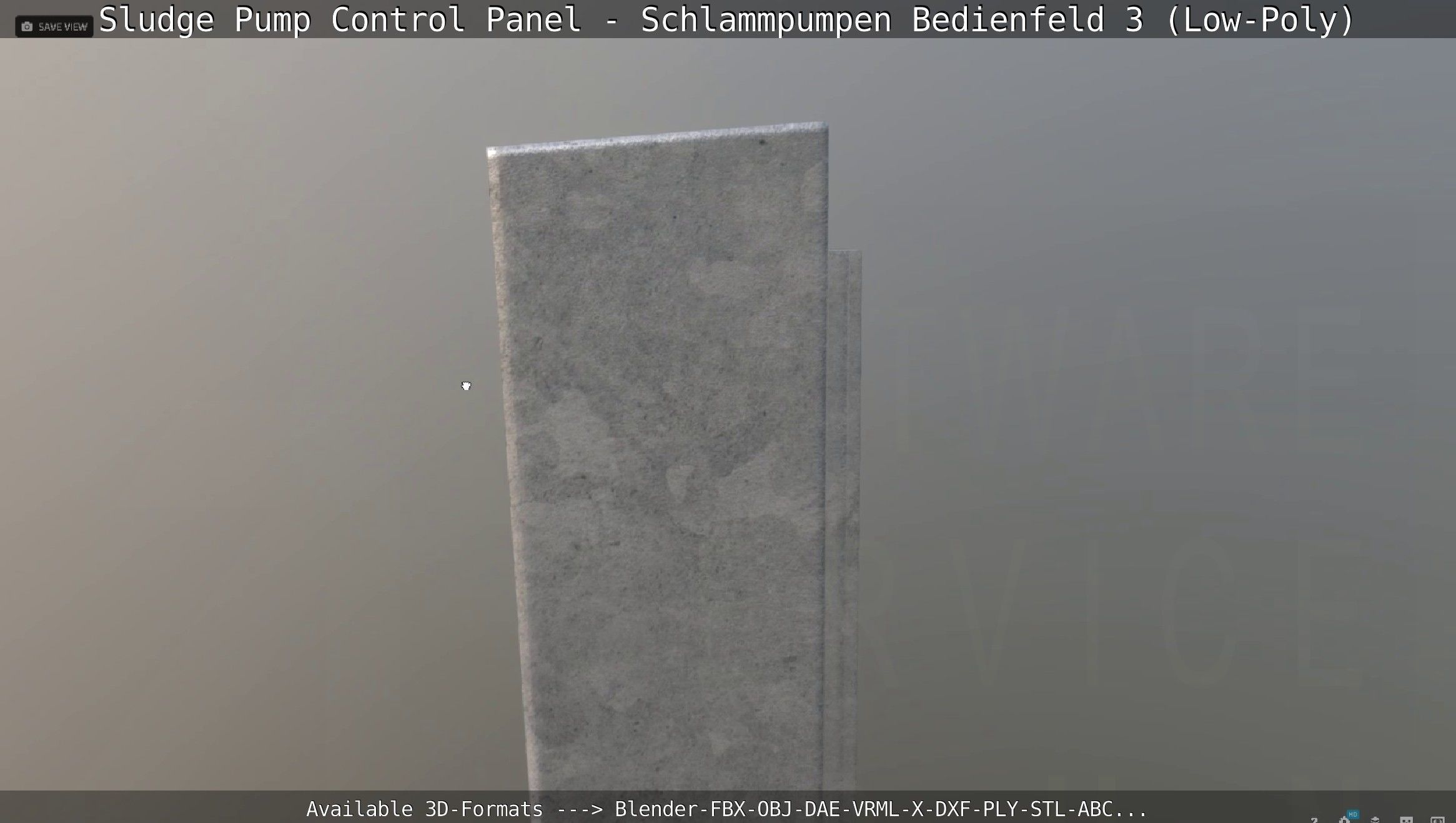 Sludge Pump Control Panel - Schlammpumpen Bedienfeld 3 Low-Poly Low-poly 3D model_143