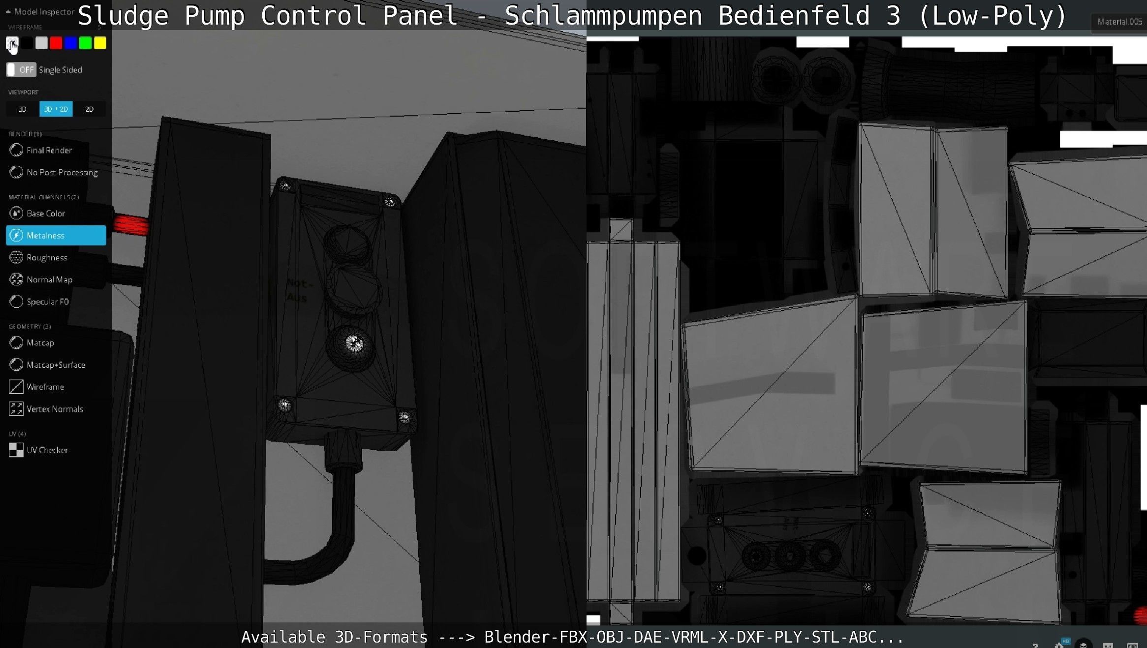 Sludge Pump Control Panel - Schlammpumpen Bedienfeld 3 Low-Poly Low-poly 3D model_97