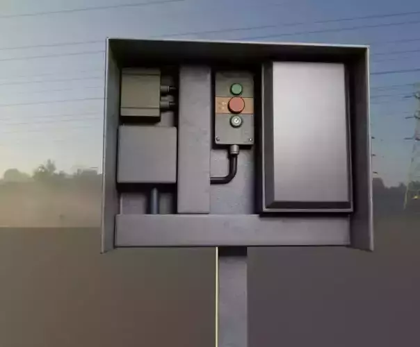 Sludge Pump Control Panel - Schlammpumpen Bedienfeld 3 Low-Poly Low-poly 3D model