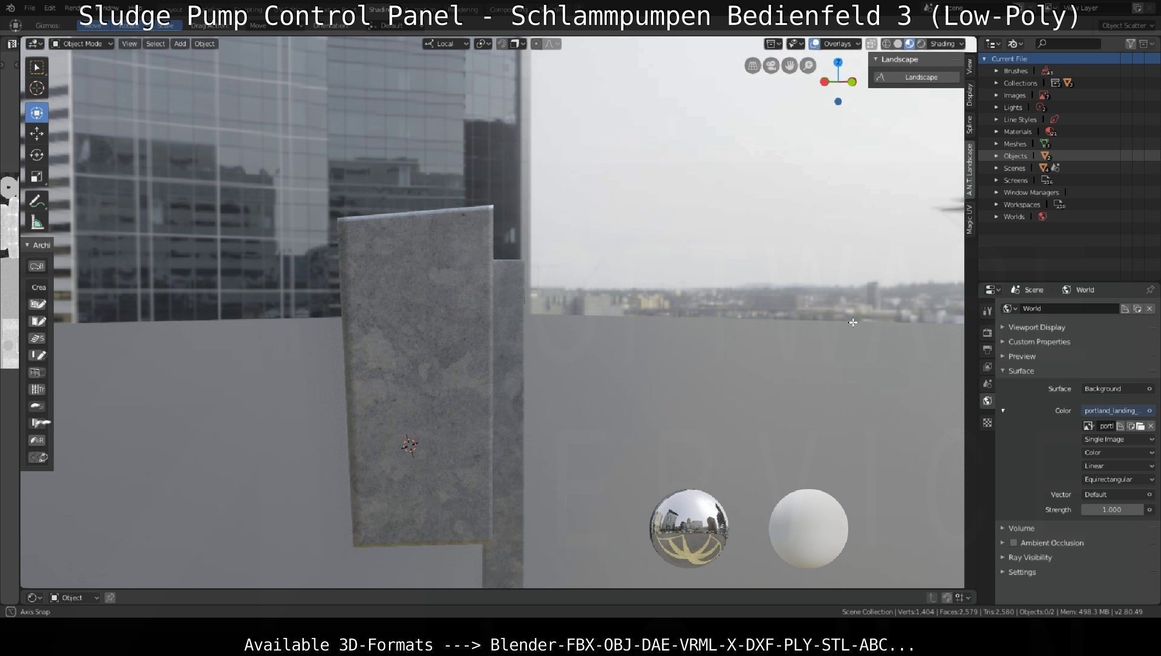 Sludge Pump Control Panel - Schlammpumpen Bedienfeld 3 Low-Poly Low-poly 3D model_19