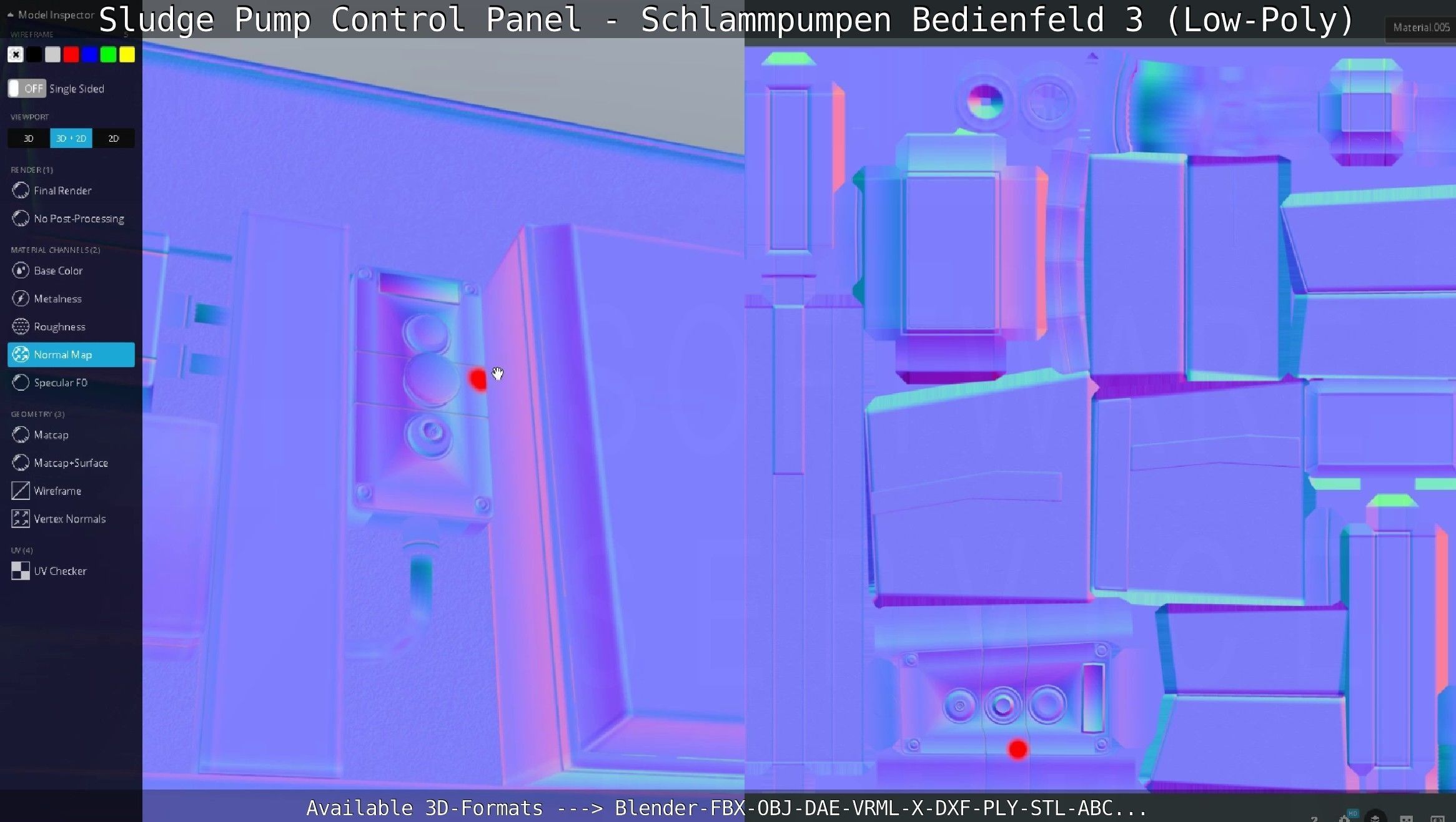 Sludge Pump Control Panel - Schlammpumpen Bedienfeld 3 Low-Poly Low-poly 3D model_104
