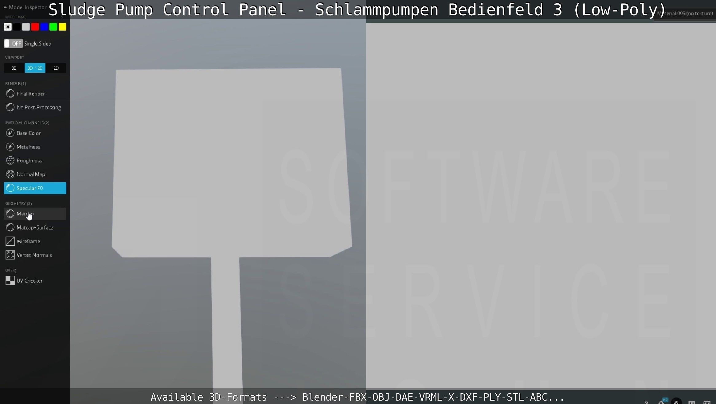 Sludge Pump Control Panel - Schlammpumpen Bedienfeld 3 Low-Poly Low-poly 3D model_109