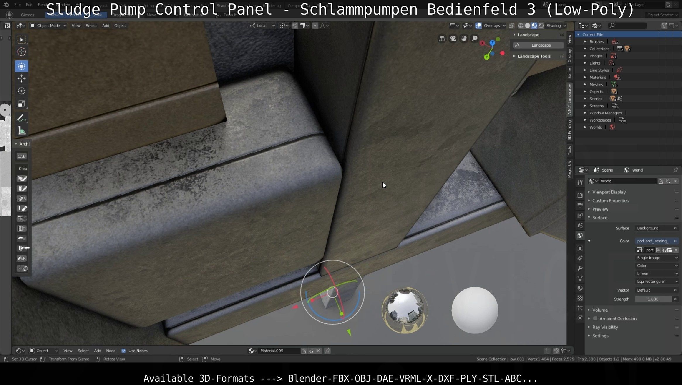 Sludge Pump Control Panel - Schlammpumpen Bedienfeld 3 Low-Poly Low-poly 3D model_61