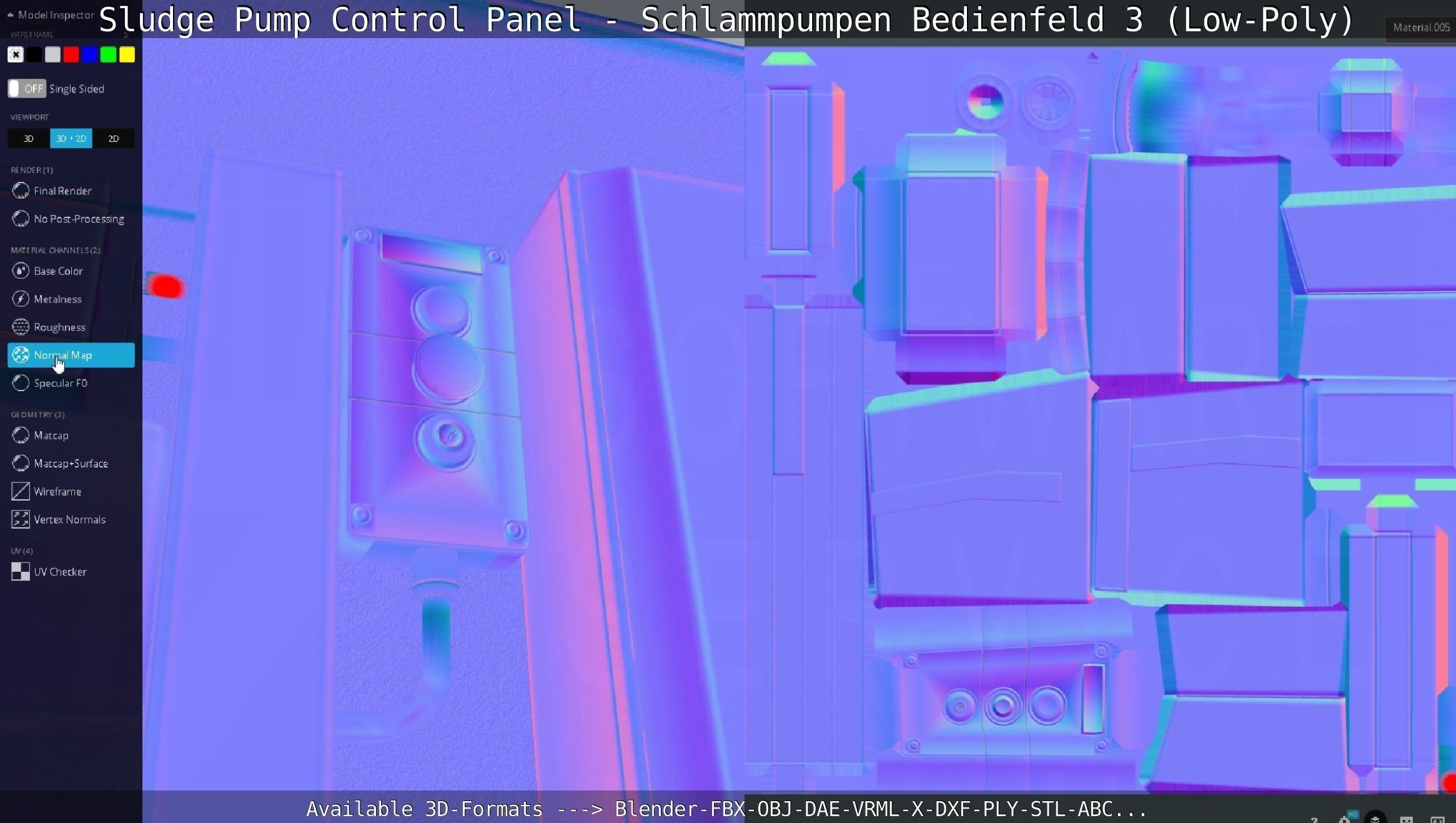 Sludge Pump Control Panel - Schlammpumpen Bedienfeld 3 Low-Poly Low-poly 3D model_103