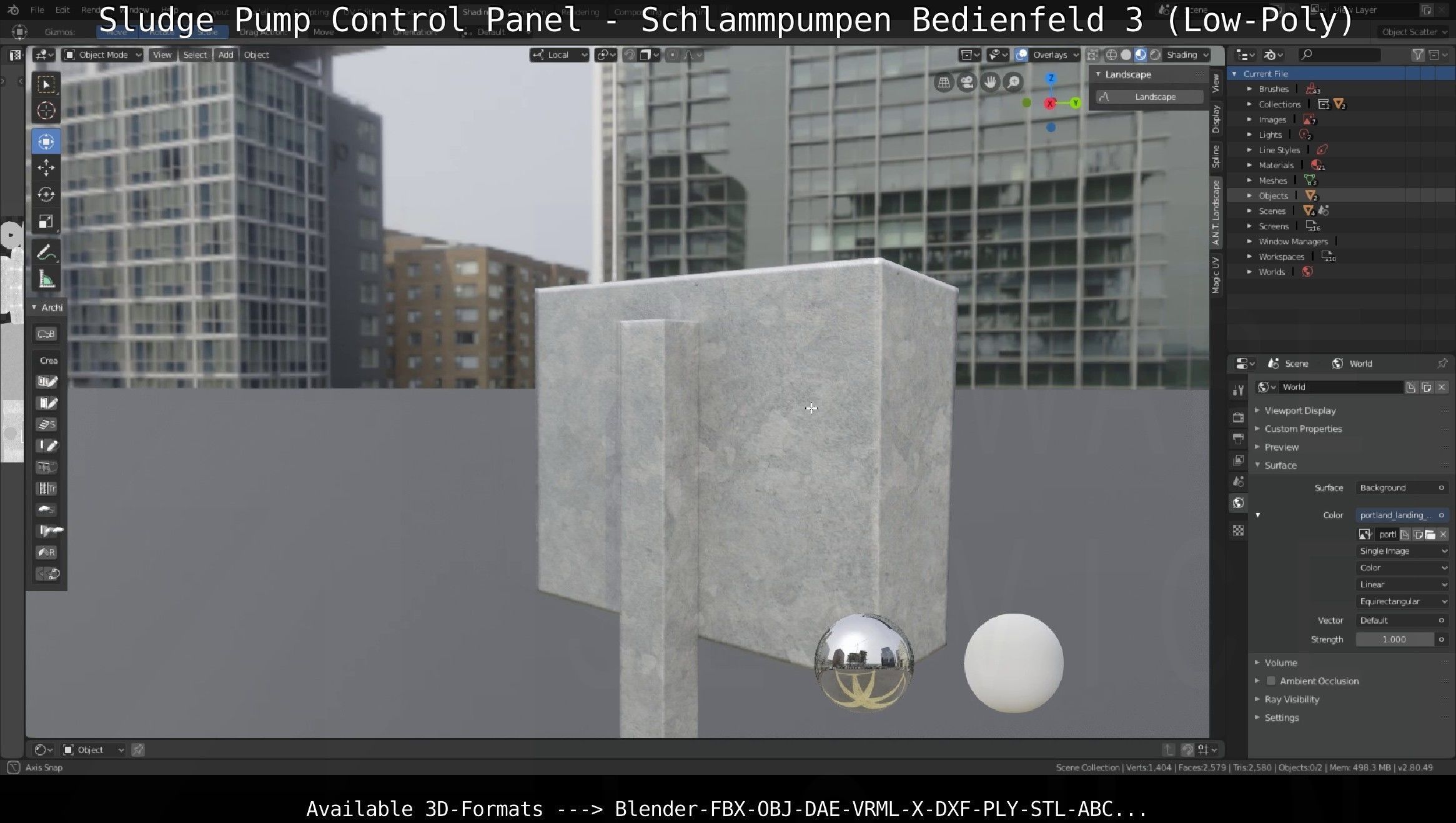 Sludge Pump Control Panel - Schlammpumpen Bedienfeld 3 Low-Poly Low-poly 3D model_18