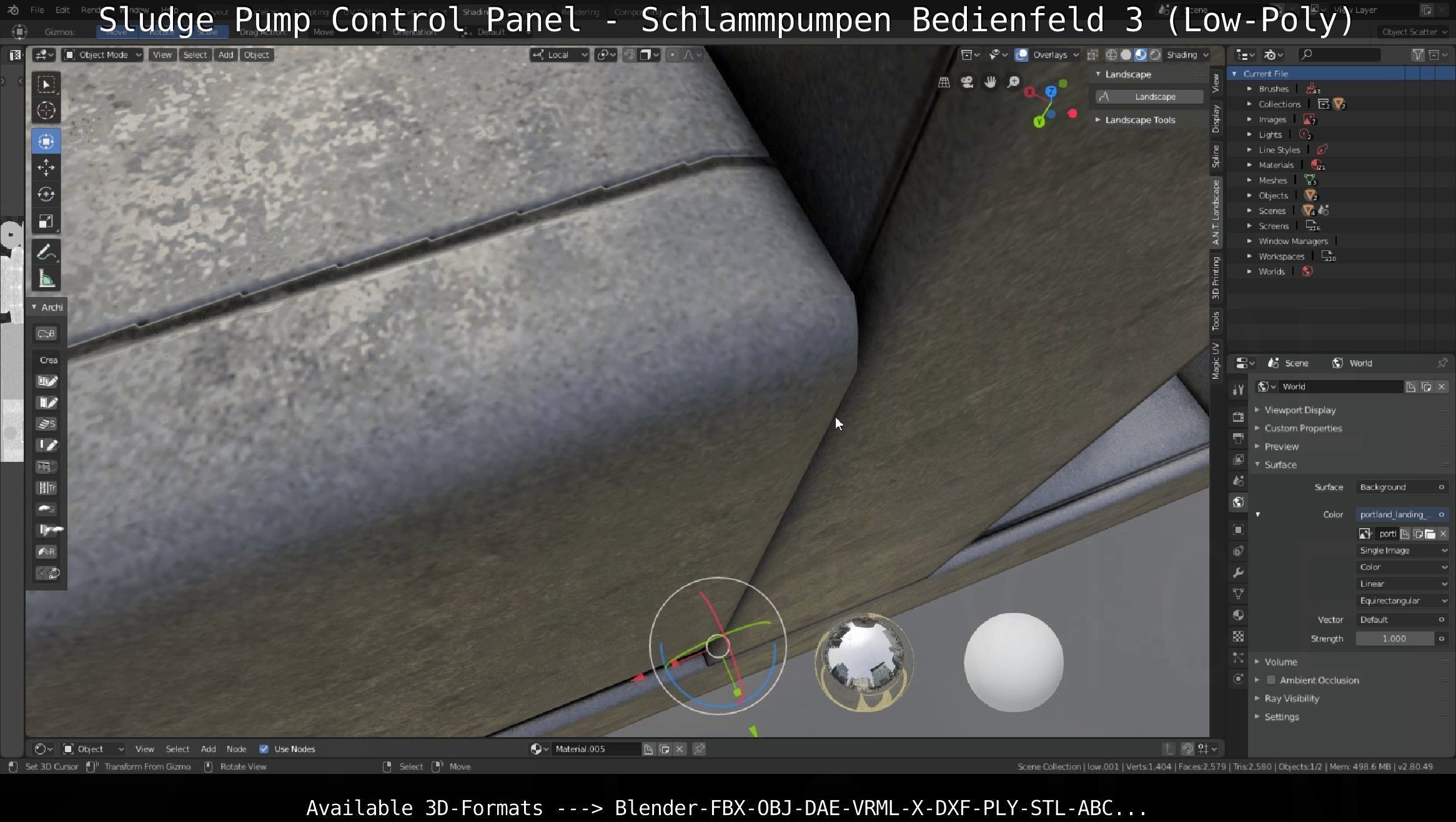 Sludge Pump Control Panel - Schlammpumpen Bedienfeld 3 Low-Poly Low-poly 3D model_55