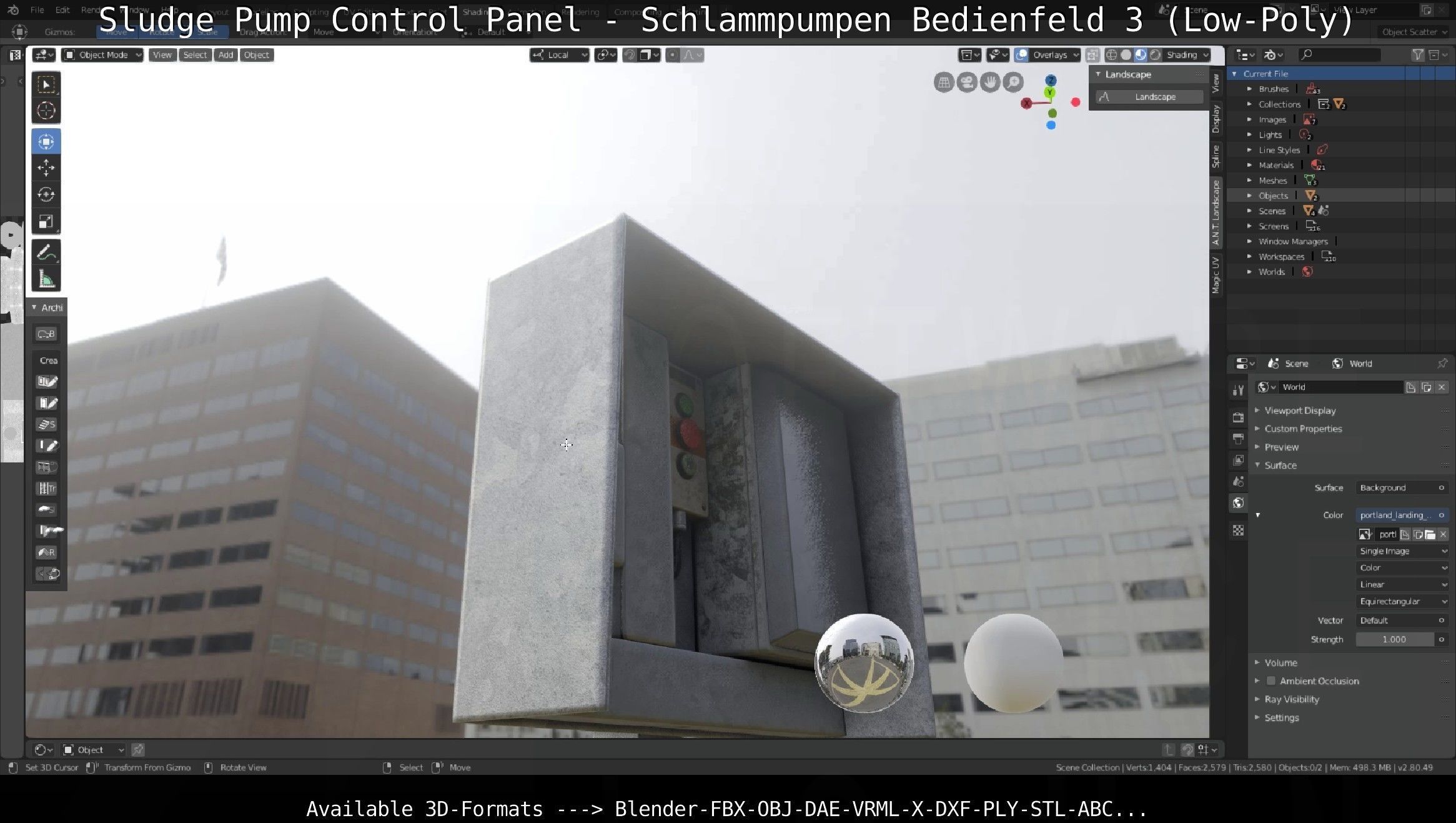 Sludge Pump Control Panel - Schlammpumpen Bedienfeld 3 Low-Poly Low-poly 3D model_16