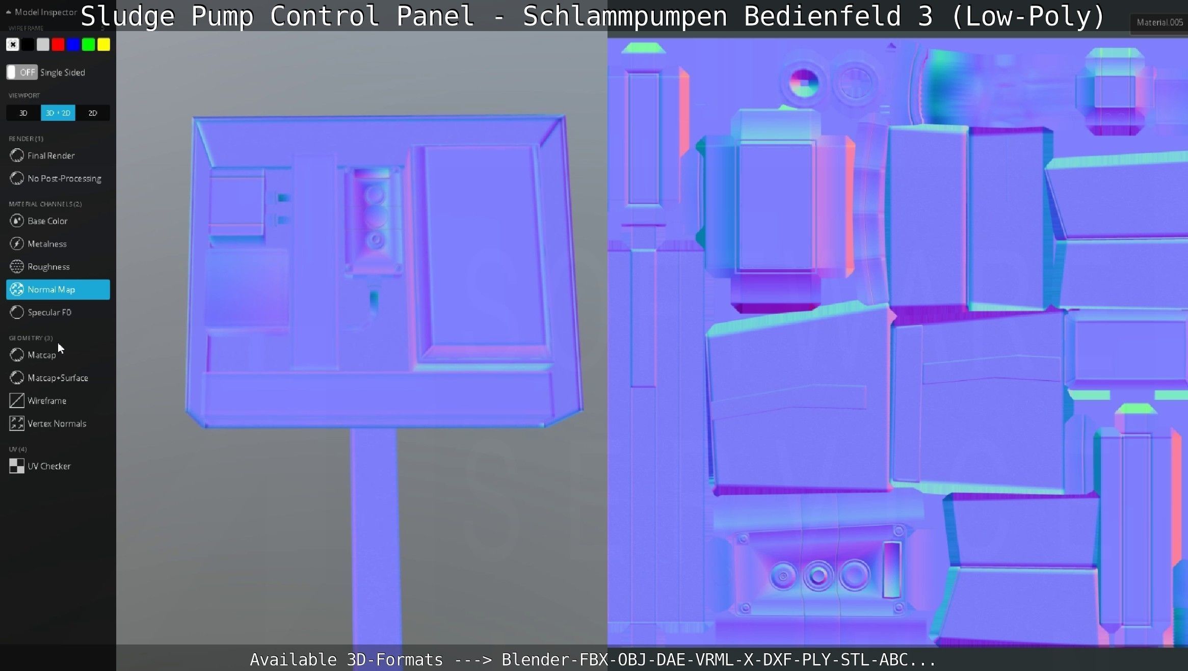 Sludge Pump Control Panel - Schlammpumpen Bedienfeld 3 Low-Poly Low-poly 3D model_106