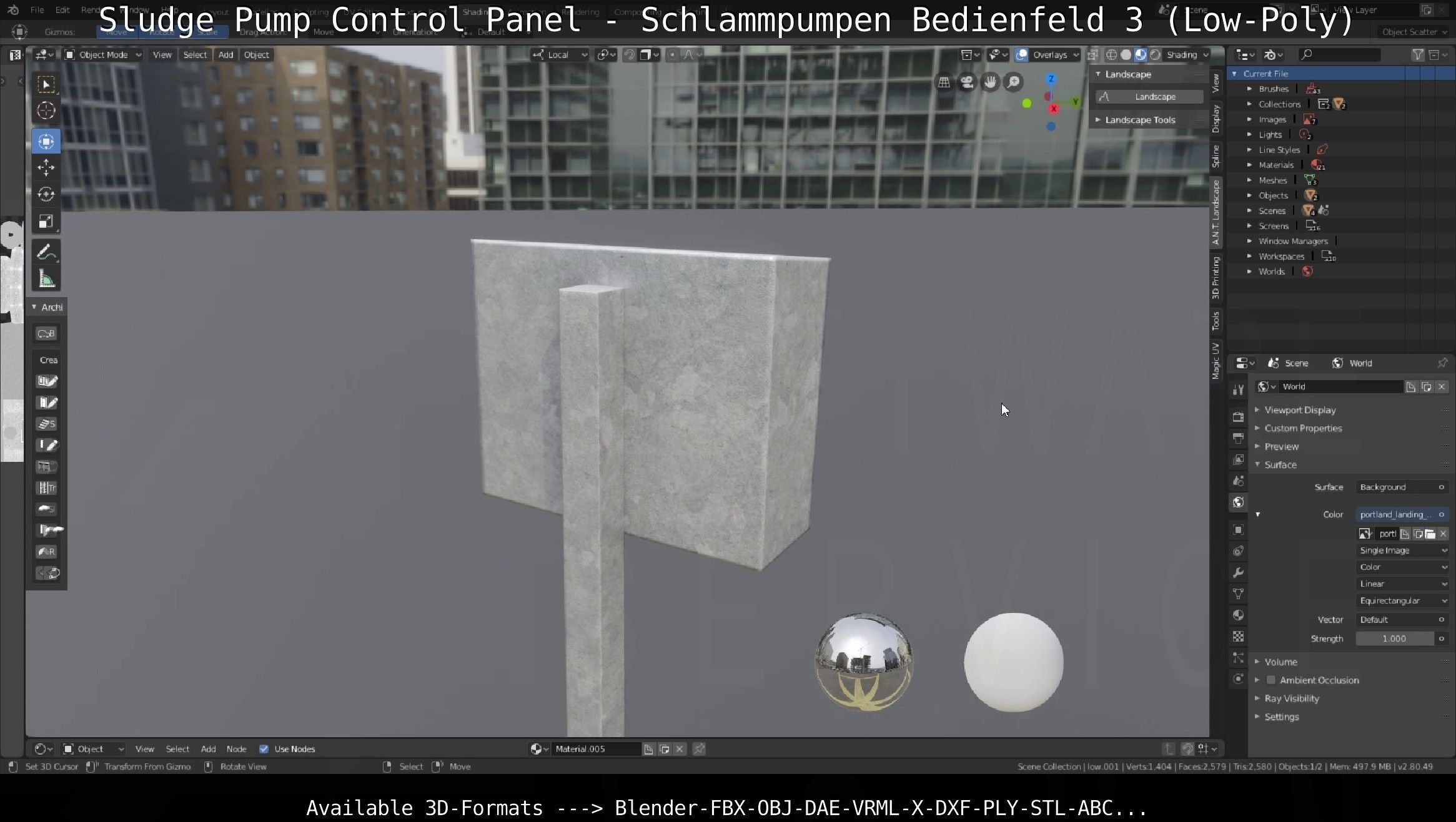 Sludge Pump Control Panel - Schlammpumpen Bedienfeld 3 Low-Poly Low-poly 3D model_100