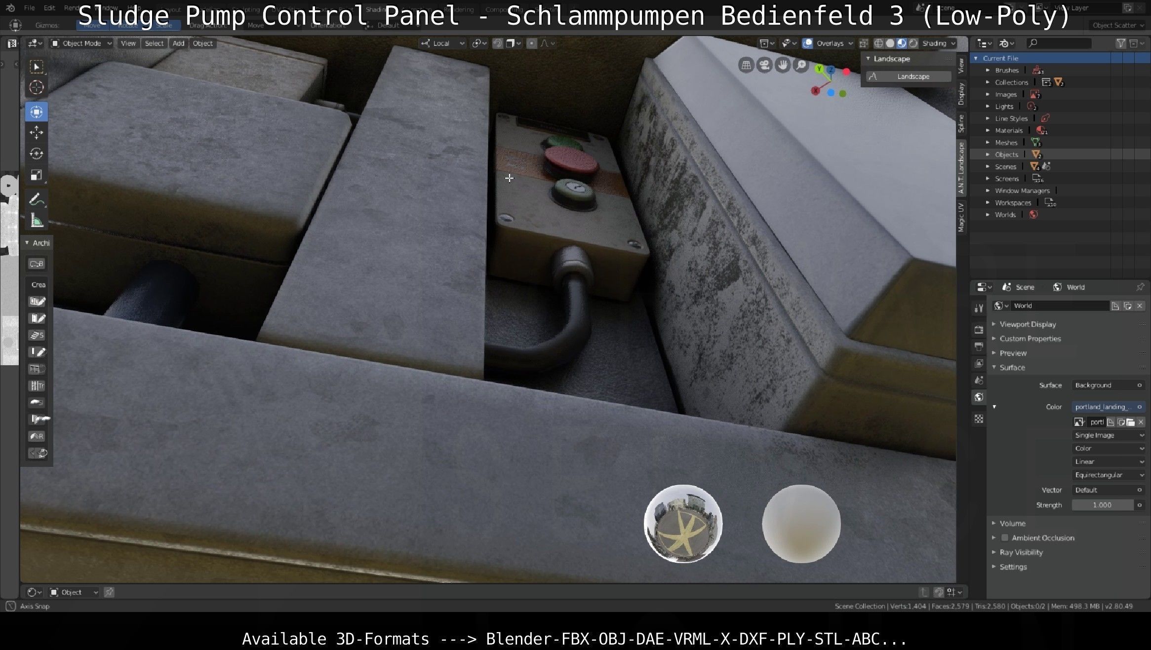 Sludge Pump Control Panel - Schlammpumpen Bedienfeld 3 Low-Poly Low-poly 3D model_41