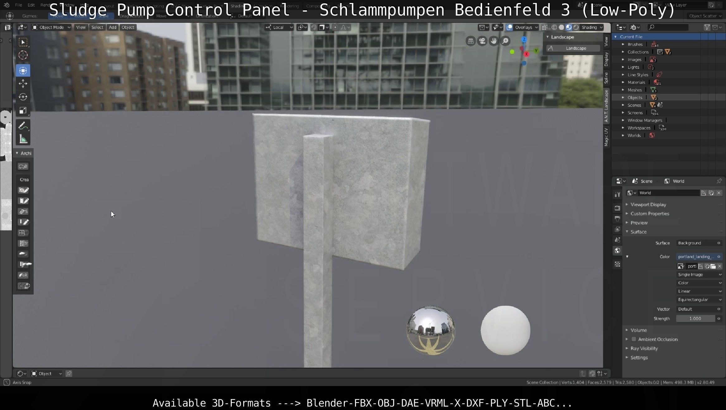 Sludge Pump Control Panel - Schlammpumpen Bedienfeld 3 Low-Poly Low-poly 3D model_45