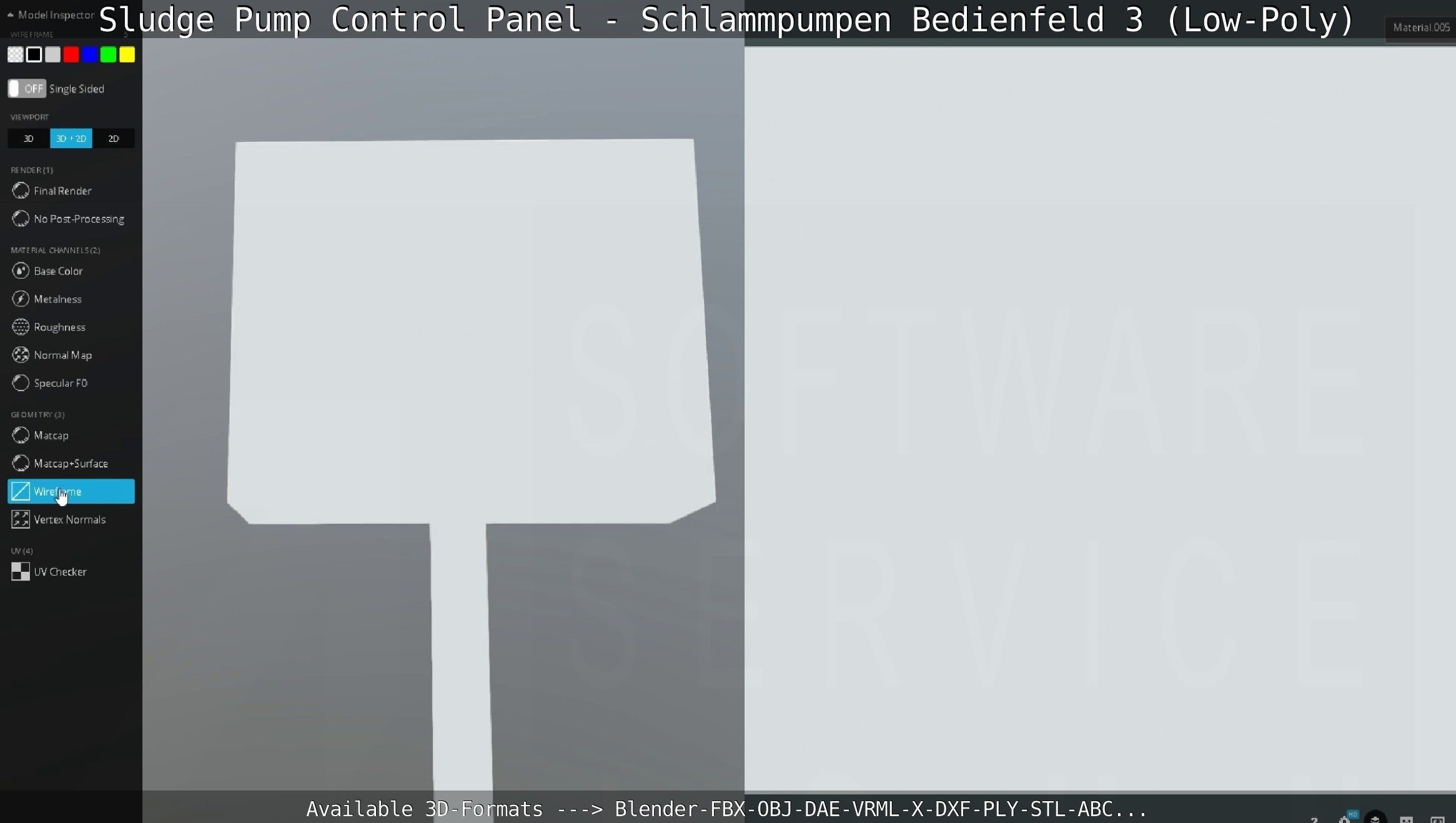 Sludge Pump Control Panel - Schlammpumpen Bedienfeld 3 Low-Poly Low-poly 3D model_108