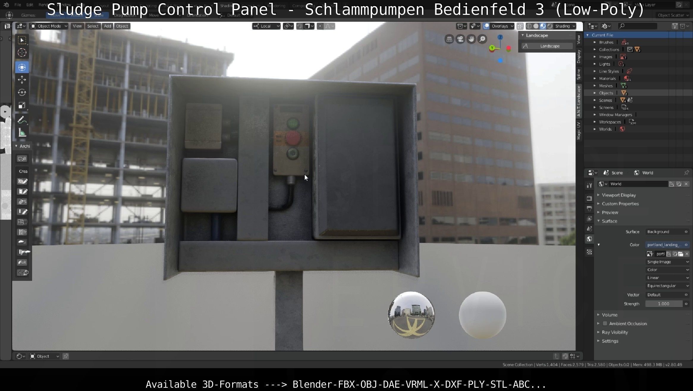 Sludge Pump Control Panel - Schlammpumpen Bedienfeld 3 Low-Poly Low-poly 3D model_24