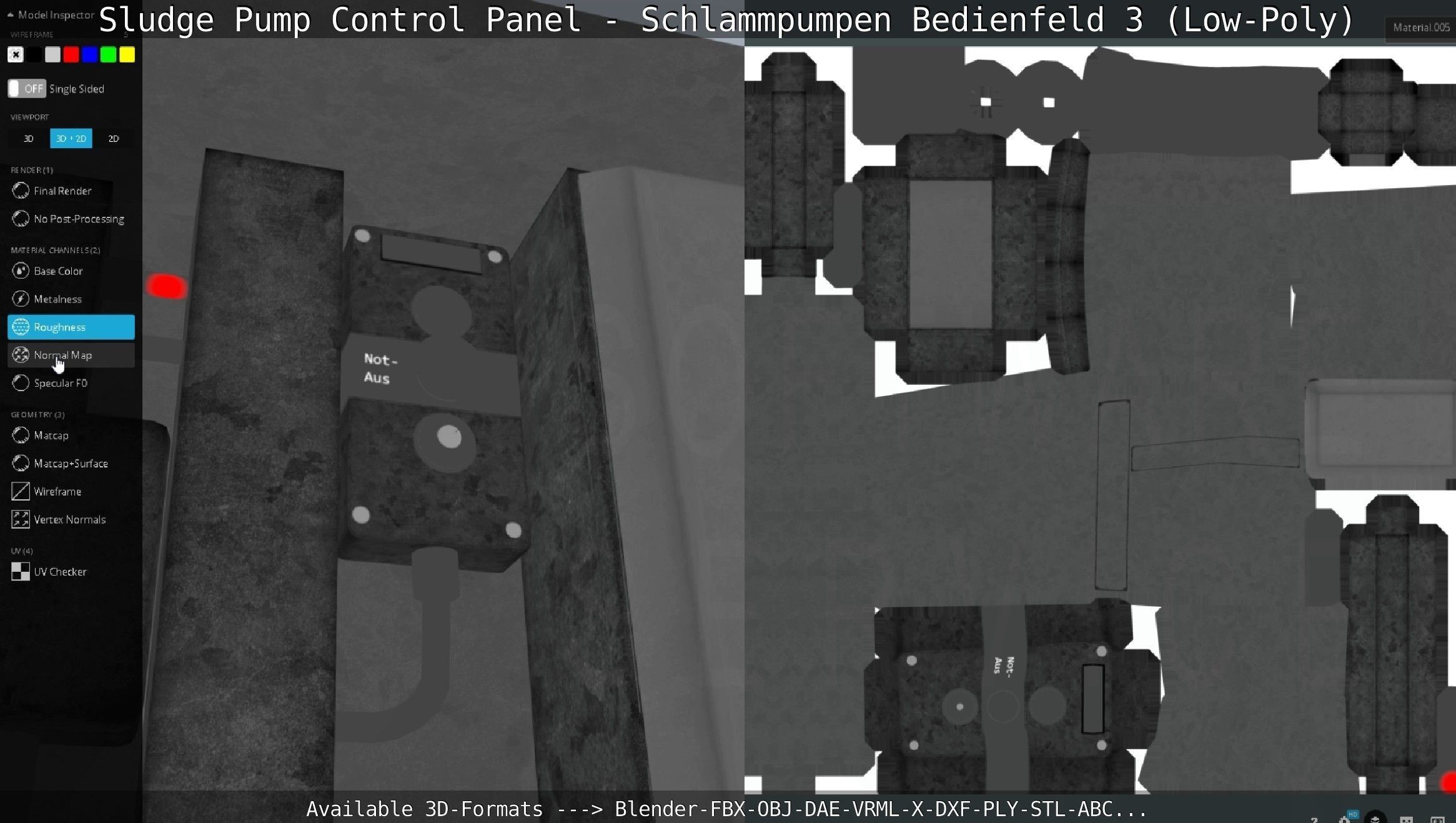 Sludge Pump Control Panel - Schlammpumpen Bedienfeld 3 Low-Poly Low-poly 3D model_101