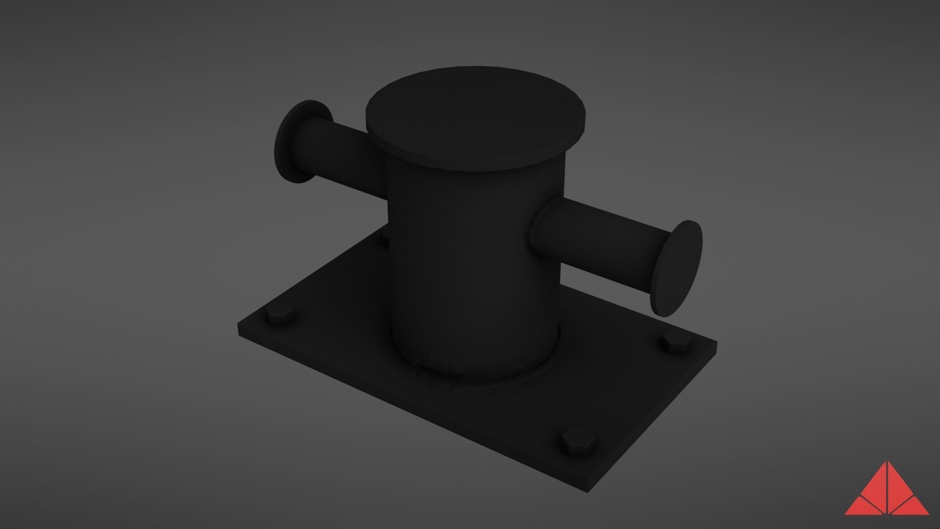 Sea bollard for ship and yachts Low-poly 3D model_21