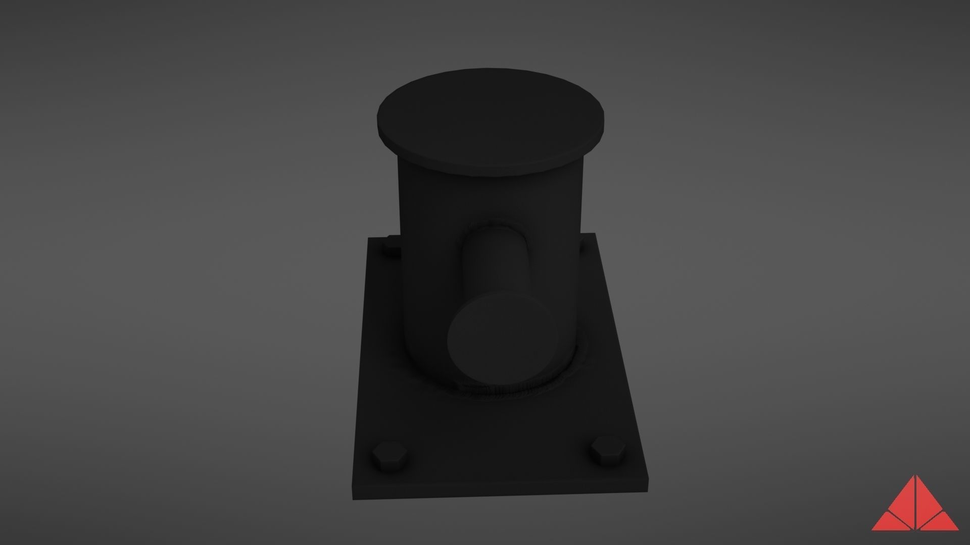 Sea bollard for ship and yachts Low-poly 3D model_17