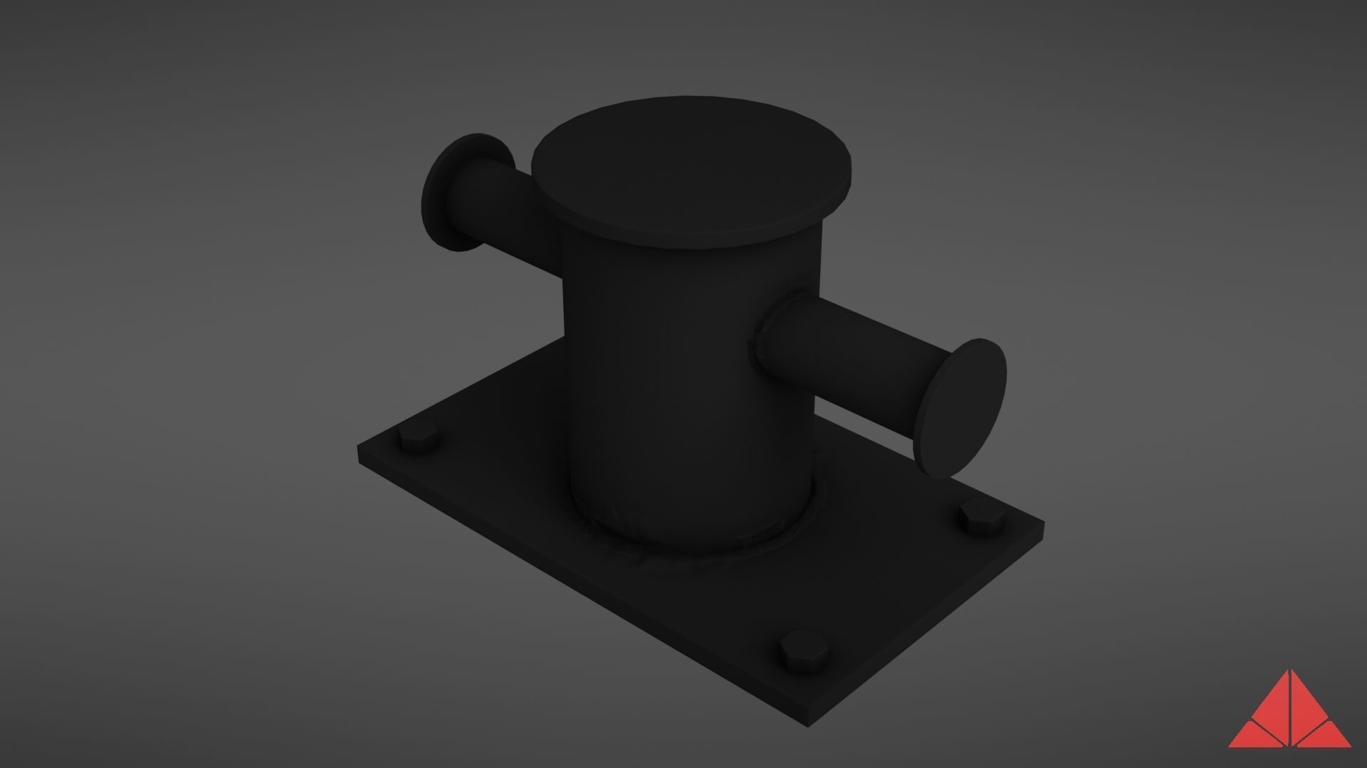 Sea bollard for ship and yachts Low-poly 3D model_20