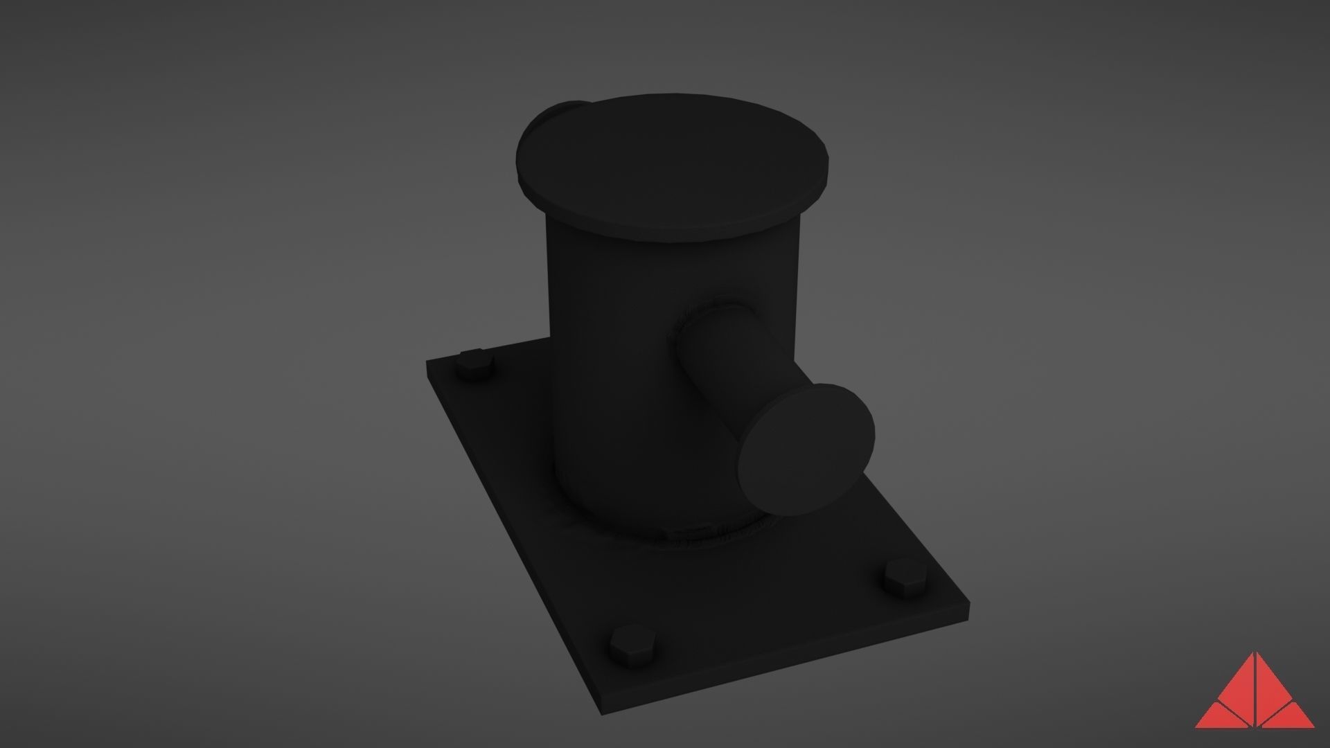 Sea bollard for ship and yachts Low-poly 3D model_18