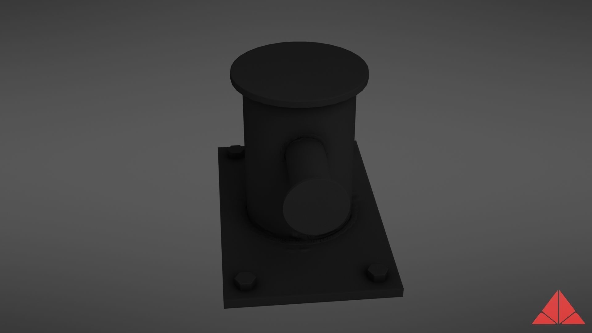 Sea bollard for ship and yachts Low-poly 3D model_10