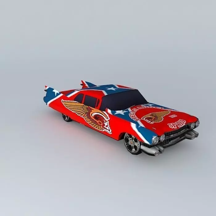 hells nebraska flag car Low-poly 3D model
