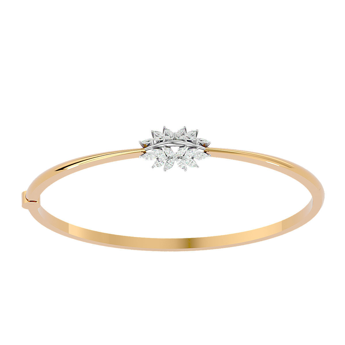 Blooming Flower Diamond Bracelet 3dm stl render detail 3D print model_14