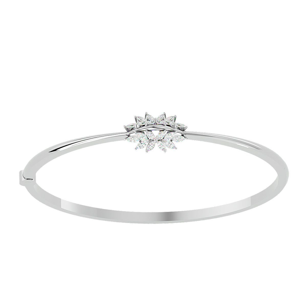 Blooming Flower Diamond Bracelet 3dm stl render detail 3D print model_11