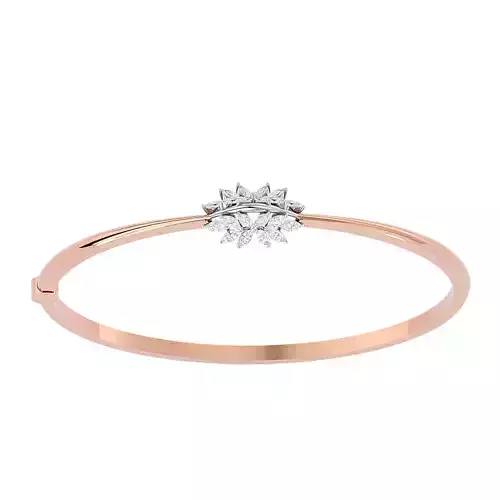 Blooming Flower Diamond Bracelet 3dm stl render detail 3D print model
